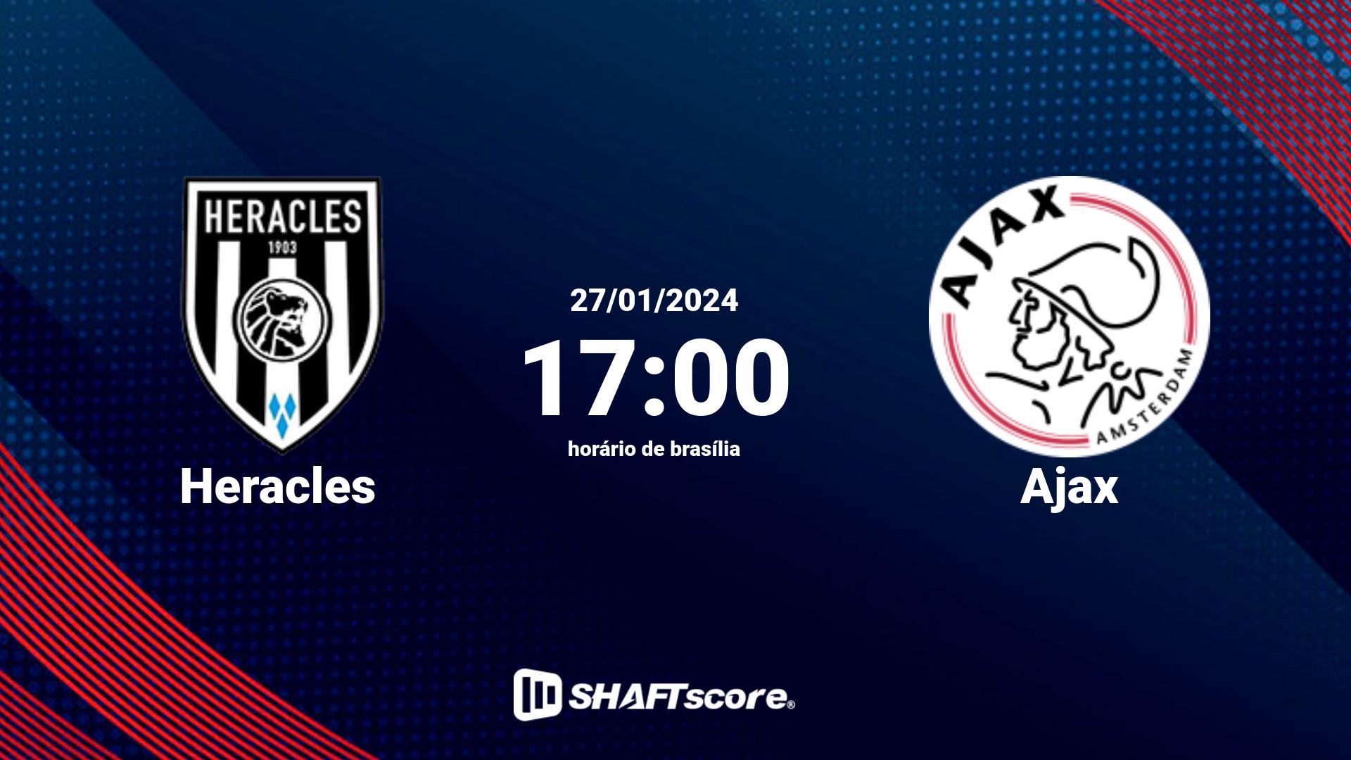 Estatísticas do jogo Heracles vs Ajax 27.01 17:00