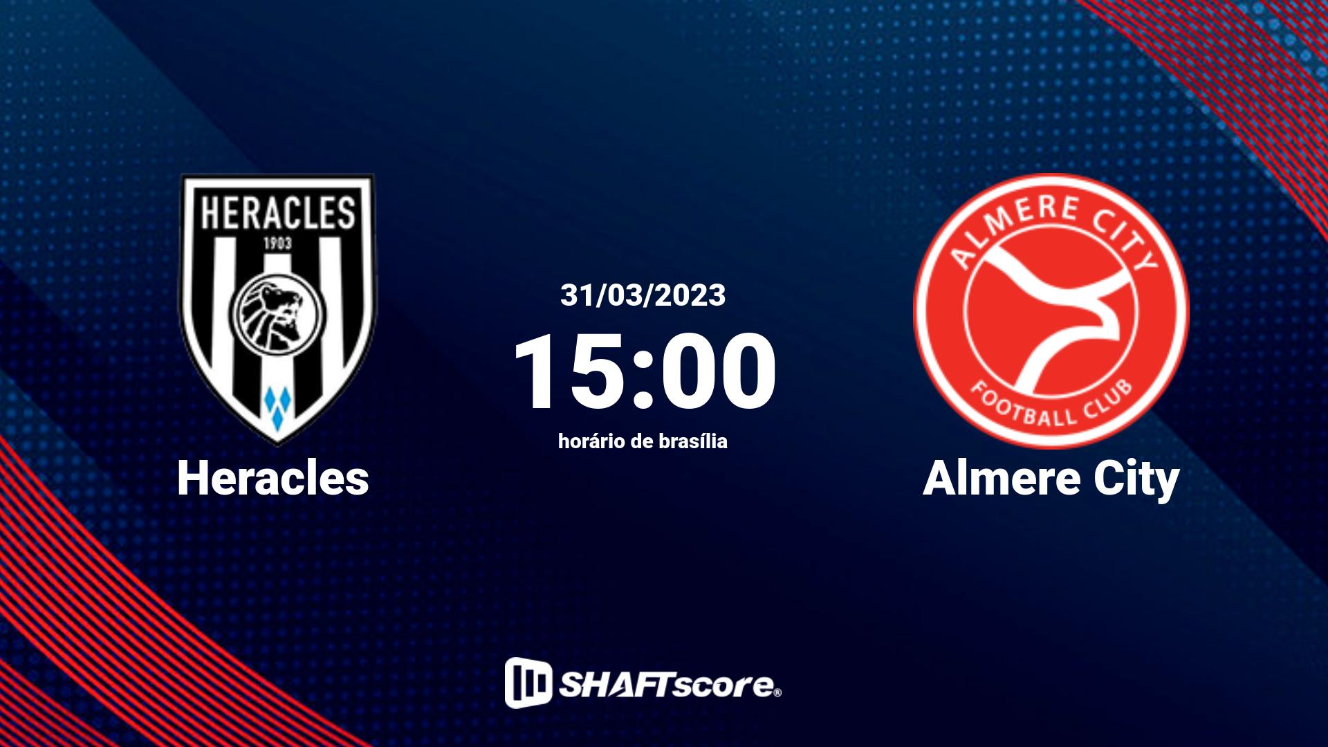 Estatísticas do jogo Heracles vs Almere City 31.03 15:00