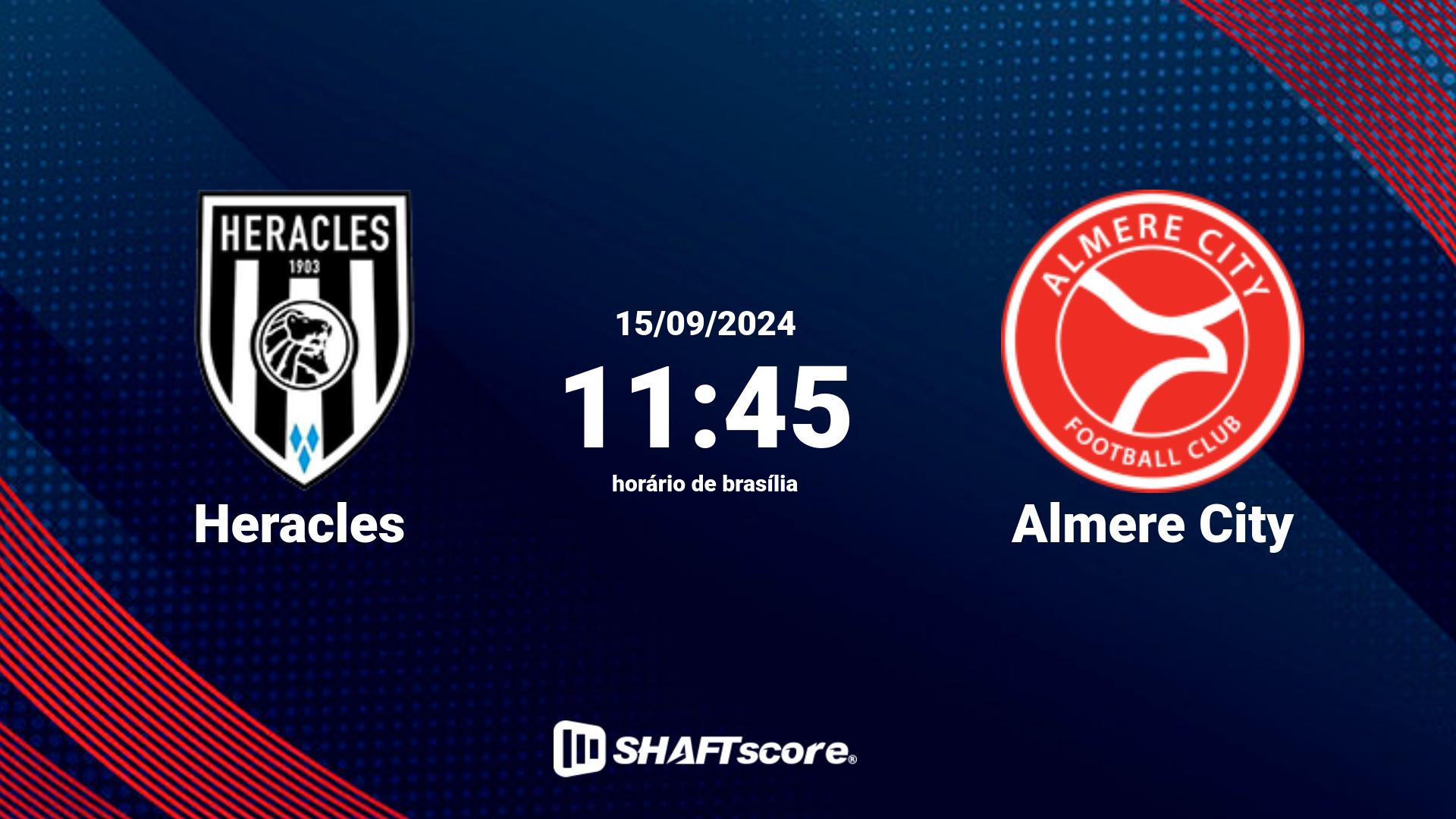 Estatísticas do jogo Heracles vs Almere City 15.09 11:45