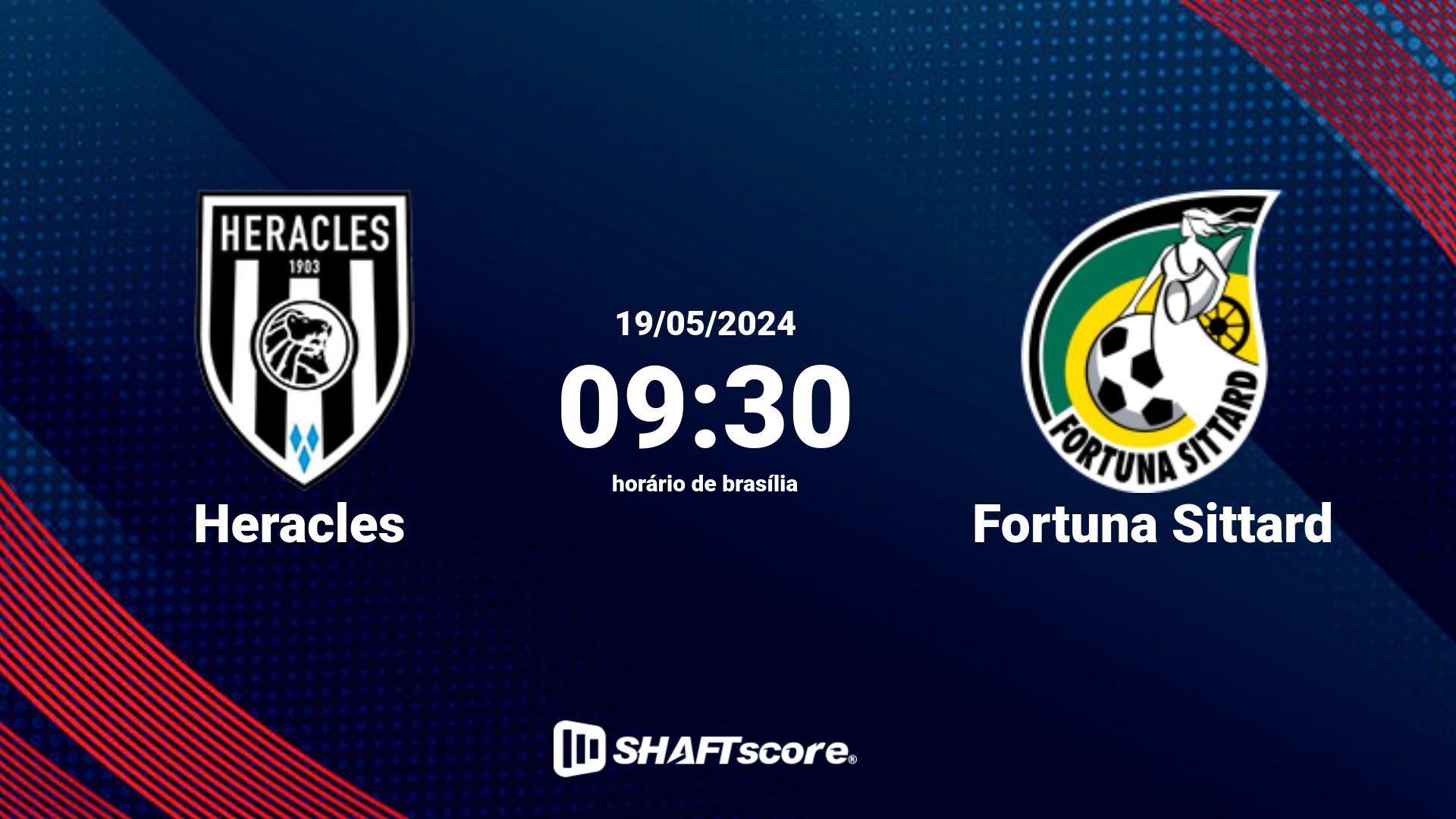 Estatísticas do jogo Heracles vs Fortuna Sittard 19.05 09:30