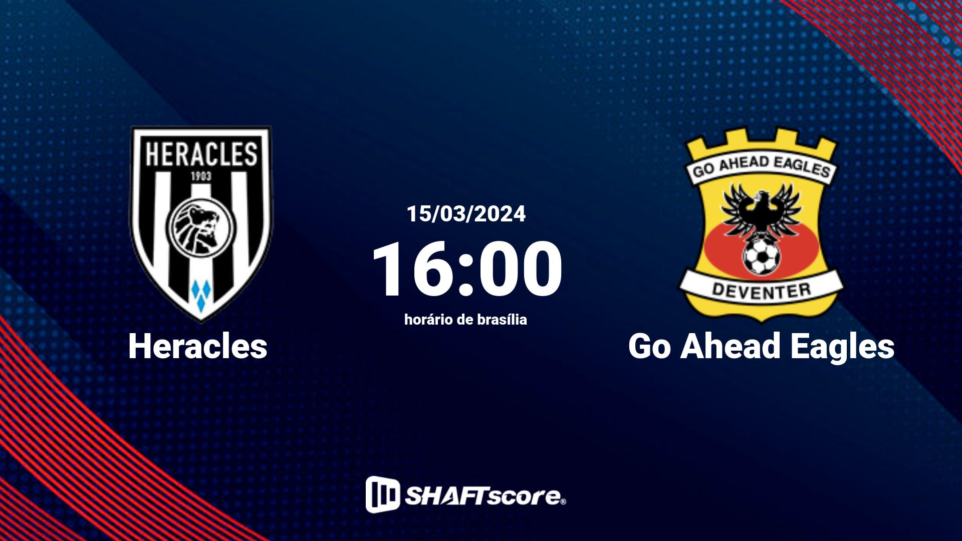 Estatísticas do jogo Heracles vs Go Ahead Eagles 15.03 16:00