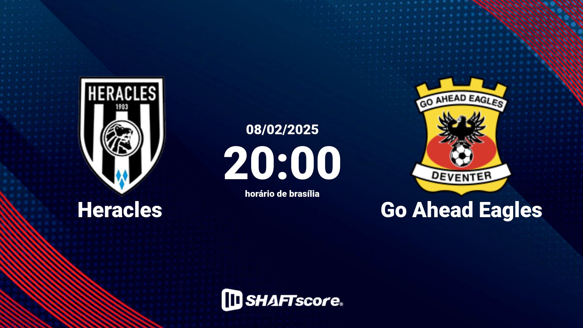 Estatísticas do jogo Heracles vs Go Ahead Eagles 08.02 20:00