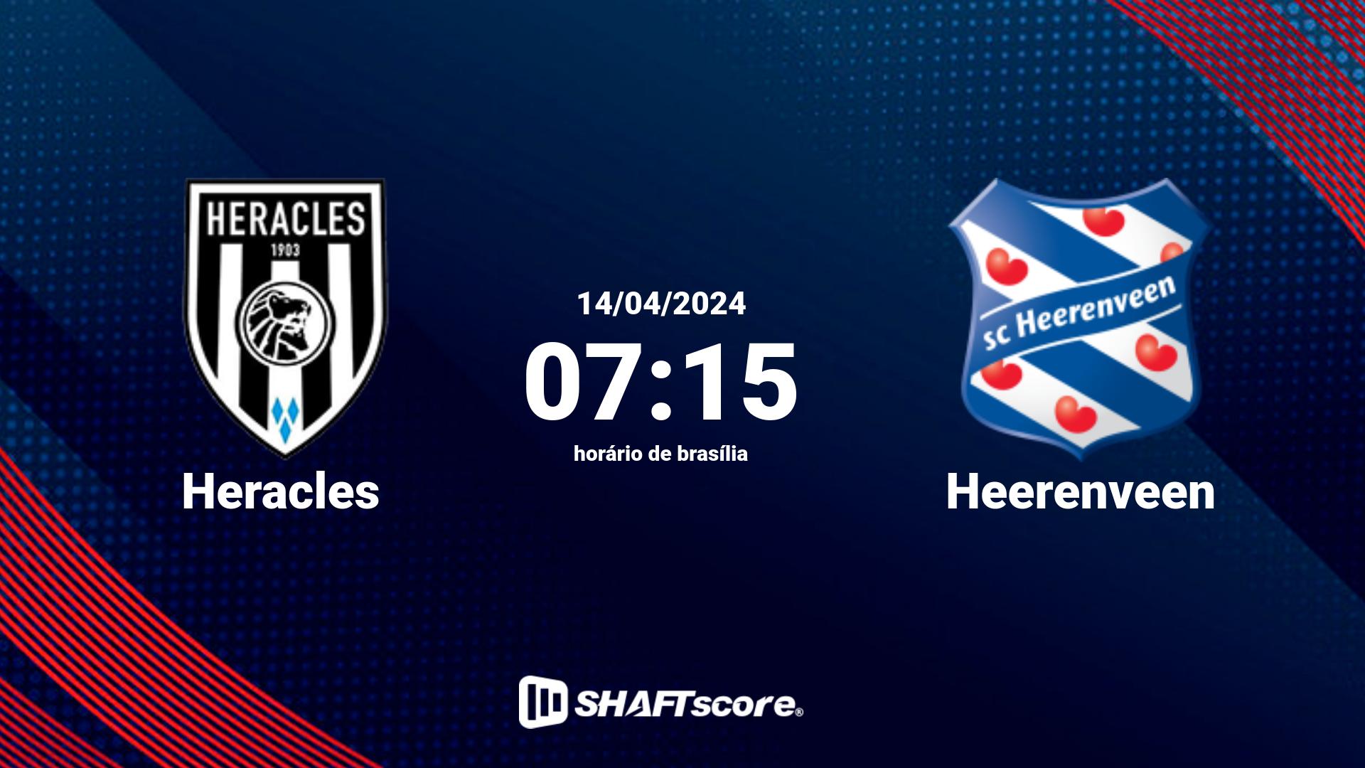 Estatísticas do jogo Heracles vs Heerenveen 14.04 07:15