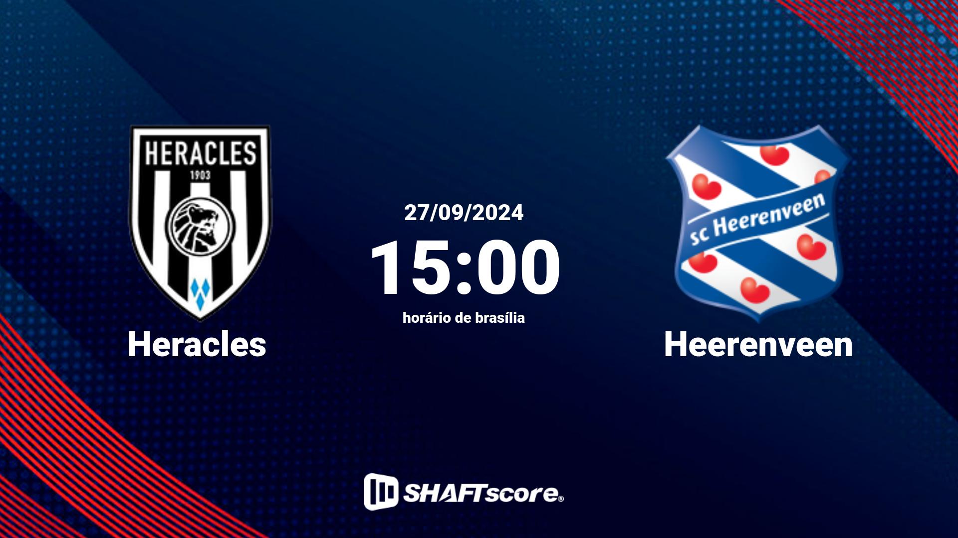 Estatísticas do jogo Heracles vs Heerenveen 27.09 15:00