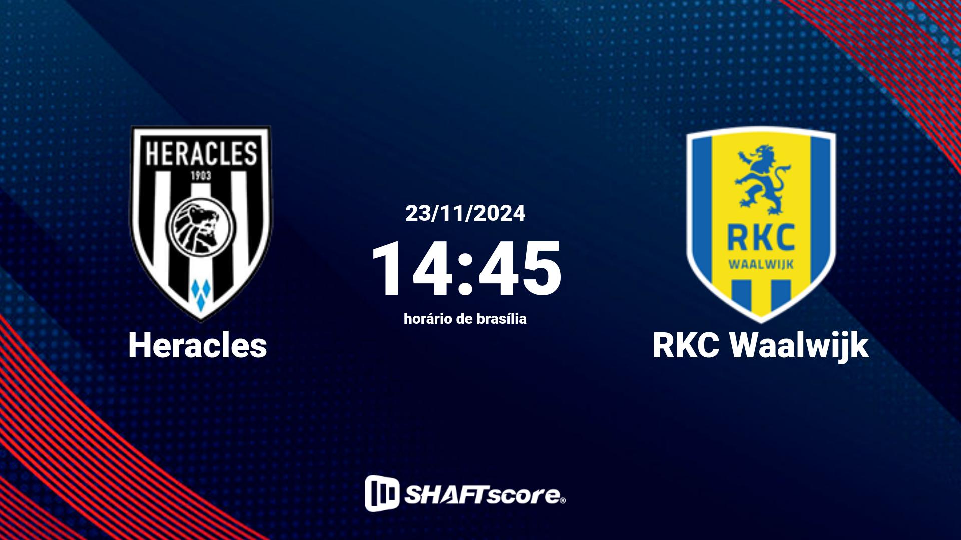 Estatísticas do jogo Heracles vs RKC Waalwijk 23.11 14:45