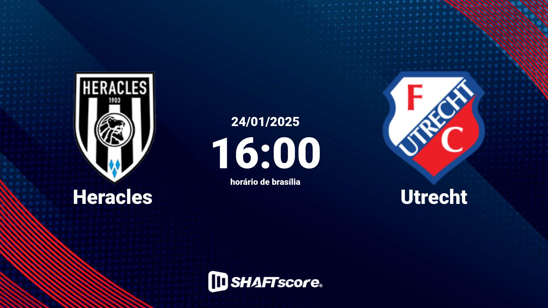 Estatísticas do jogo Heracles vs Utrecht 24.01 16:00