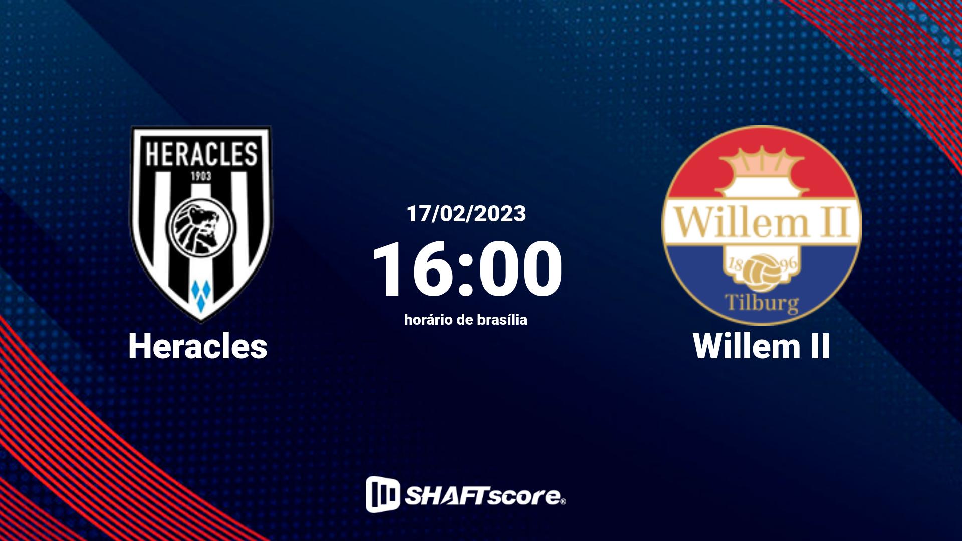 Estatísticas do jogo Heracles vs Willem II 17.02 16:00