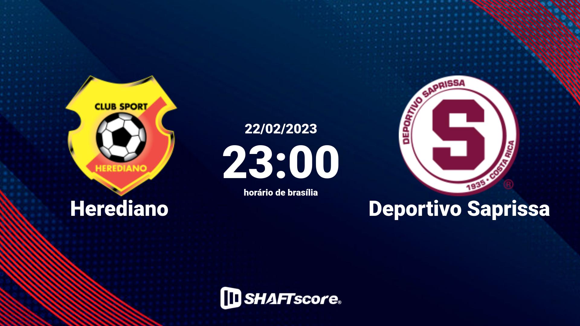 Estatísticas do jogo Herediano vs Deportivo Saprissa 22.02 23:00