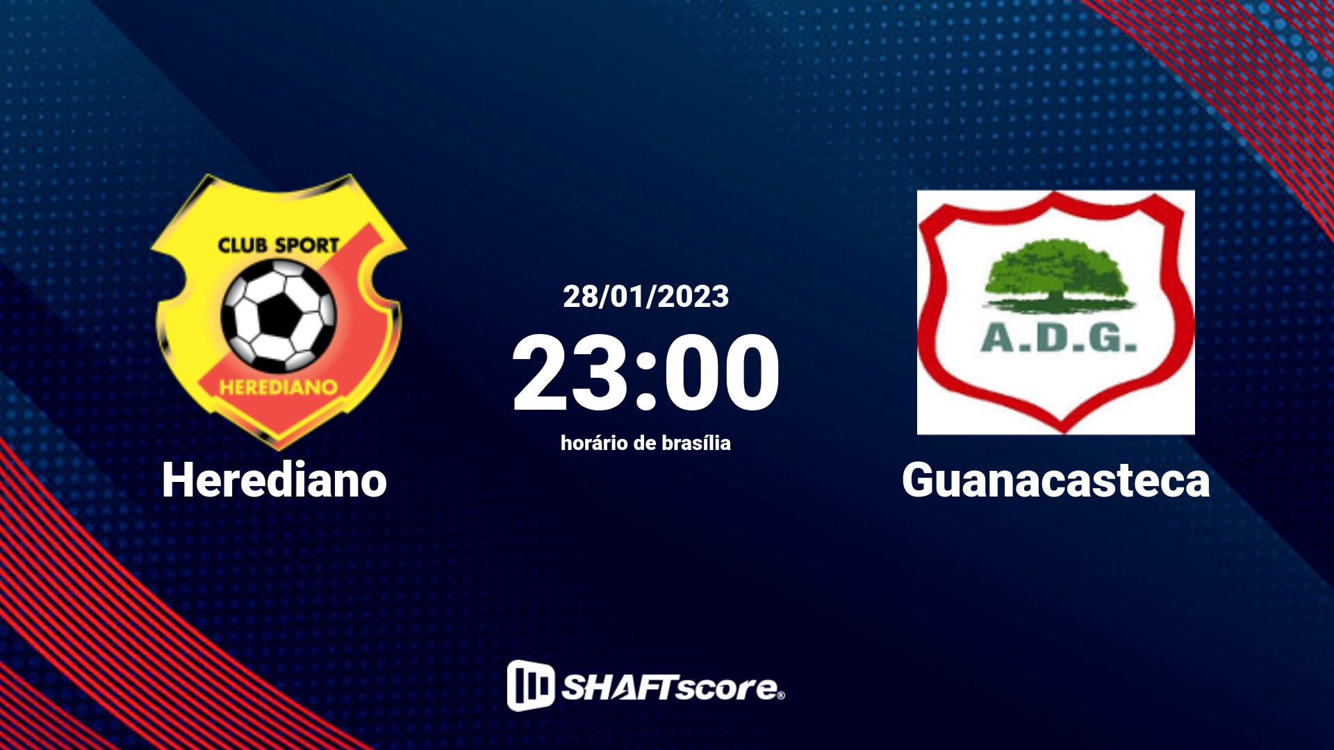 Estatísticas do jogo Herediano vs Guanacasteca 28.01 23:00