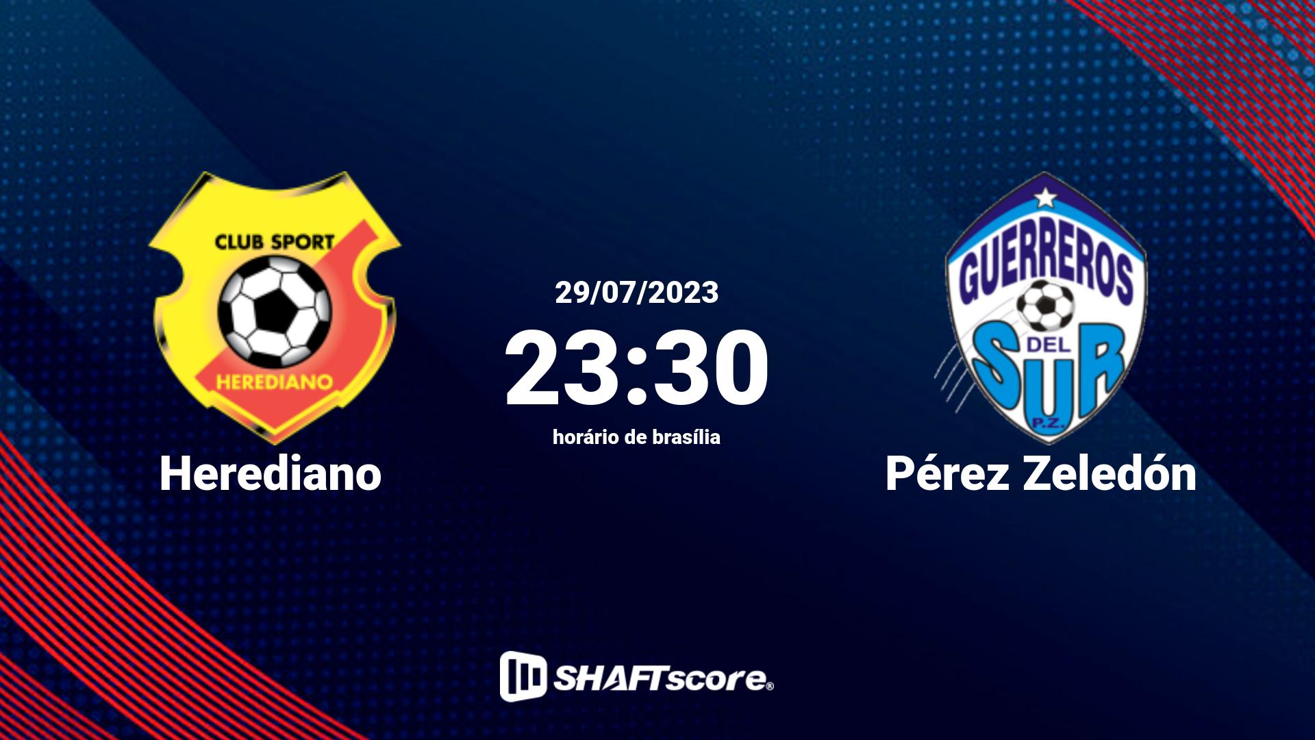 Estatísticas do jogo Herediano vs Pérez Zeledón 29.07 23:30