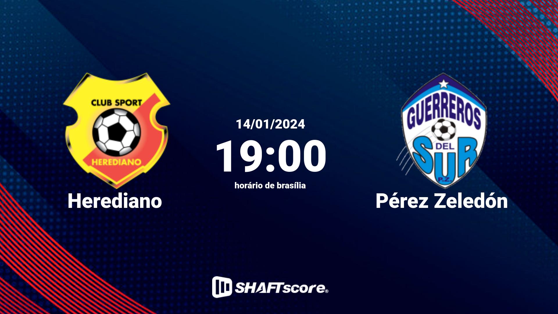 Estatísticas do jogo Herediano vs Pérez Zeledón 14.01 19:00