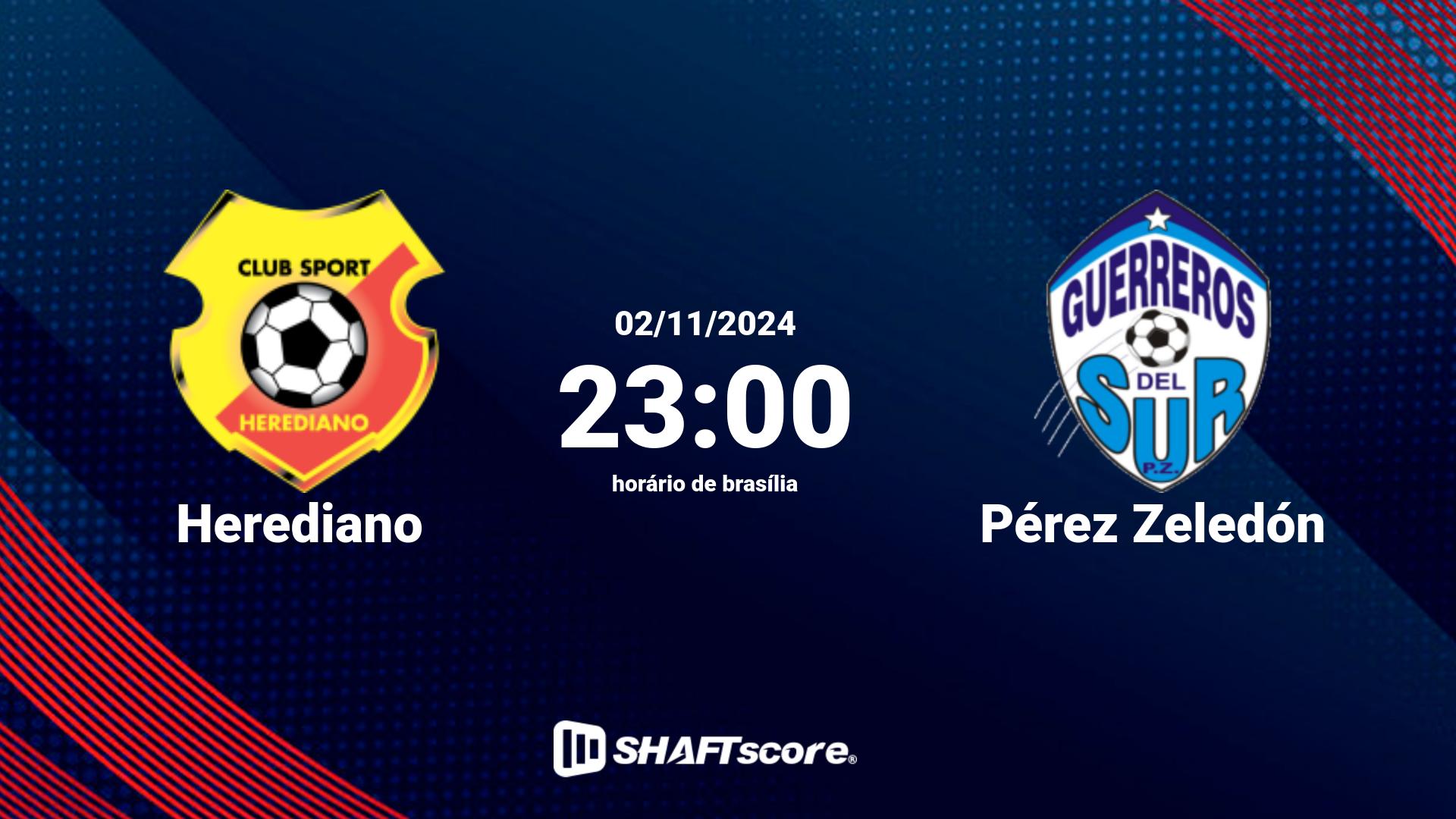 Estatísticas do jogo Herediano vs Pérez Zeledón 02.11 23:00