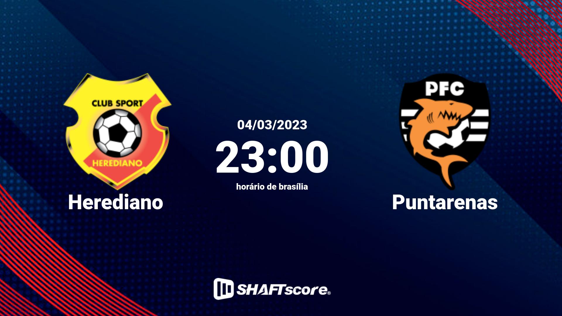 Estatísticas do jogo Herediano vs Puntarenas 04.03 23:00