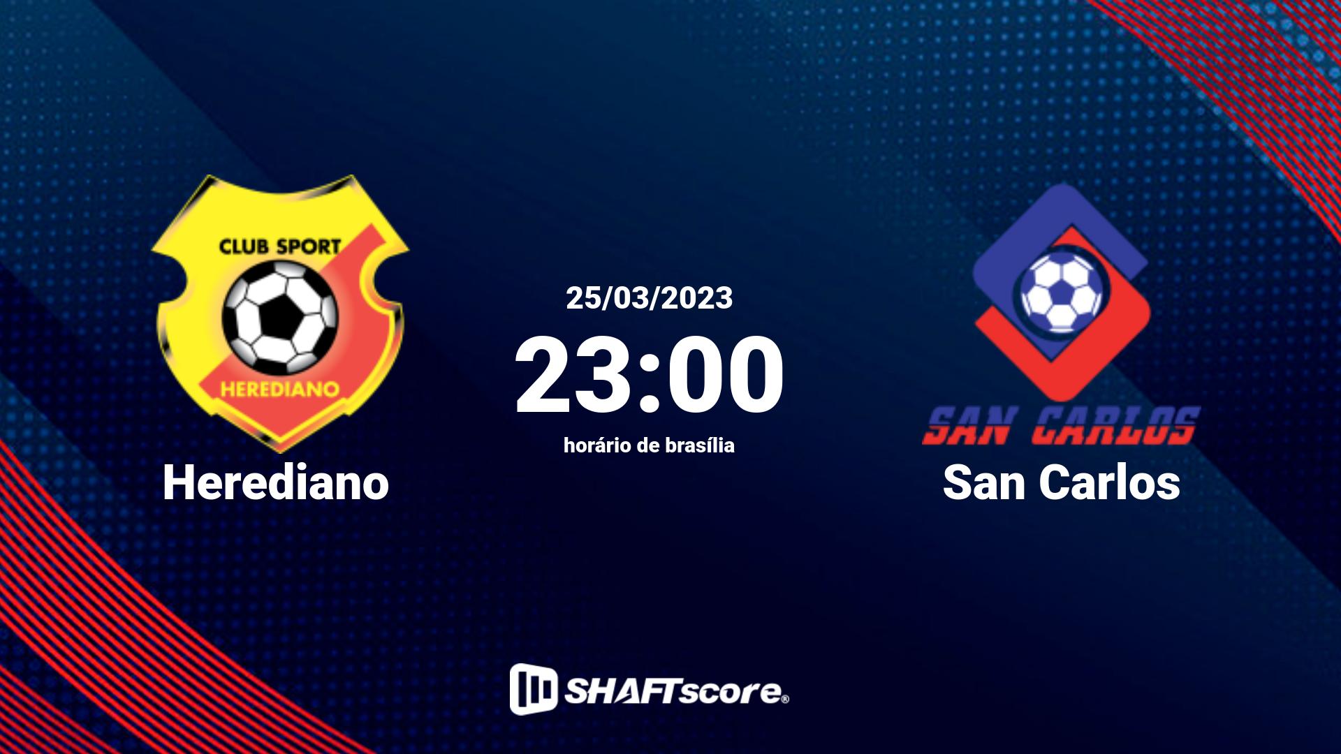 Estatísticas do jogo Herediano vs San Carlos 25.03 23:00