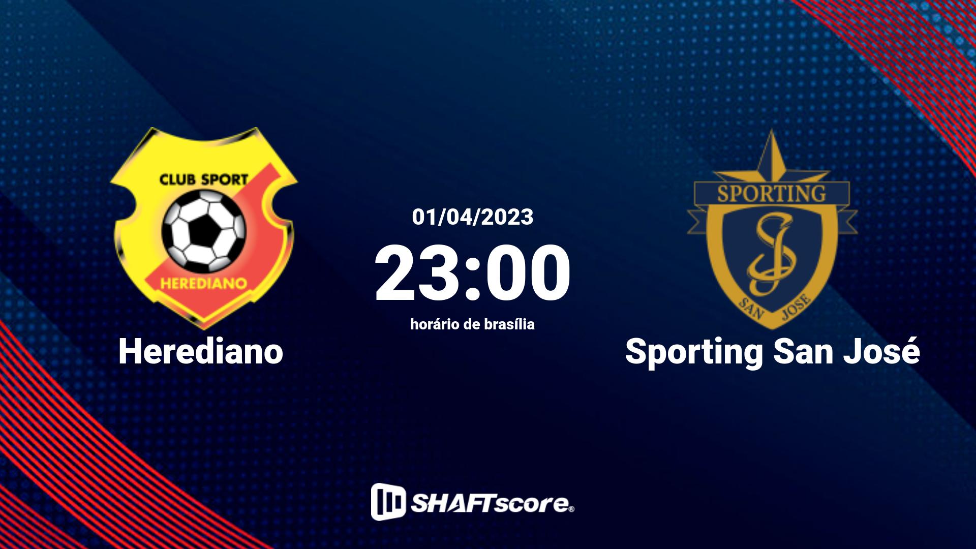 Estatísticas do jogo Herediano vs Sporting San José 01.04 23:00