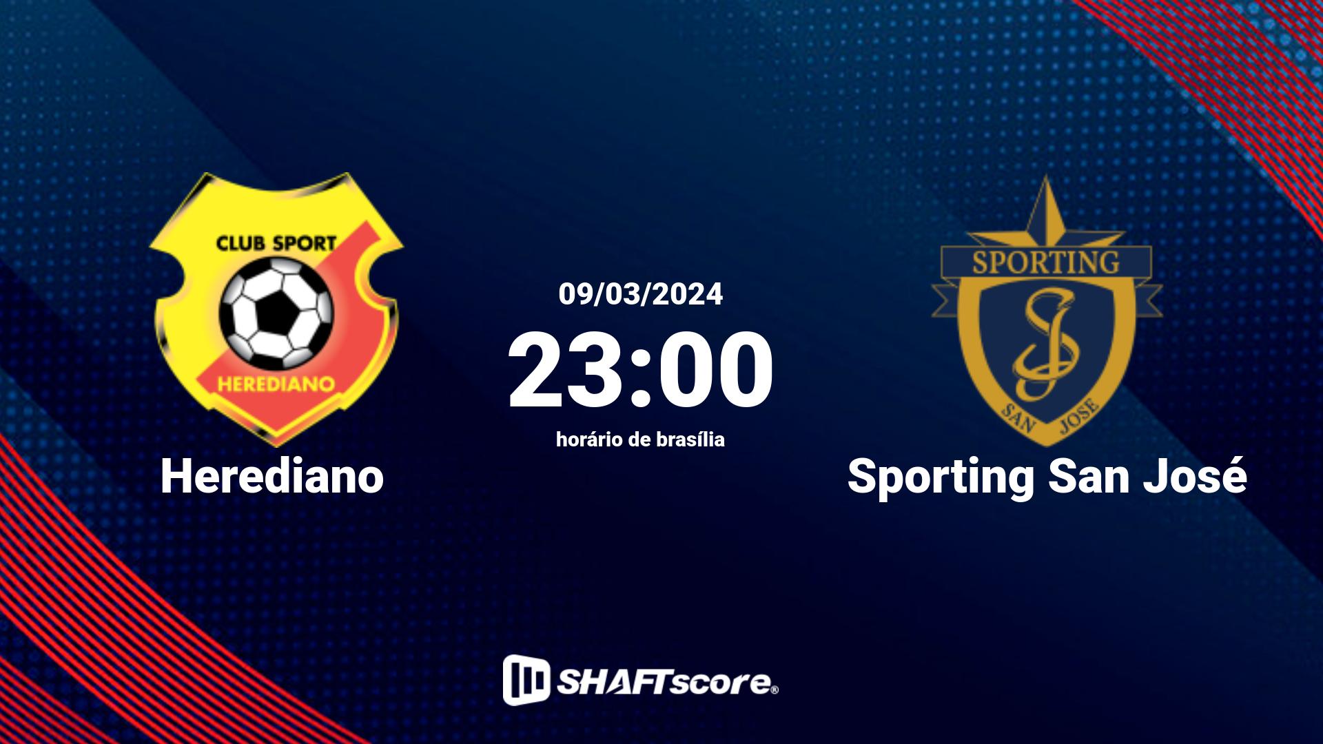 Estatísticas do jogo Herediano vs Sporting San José 09.03 23:00