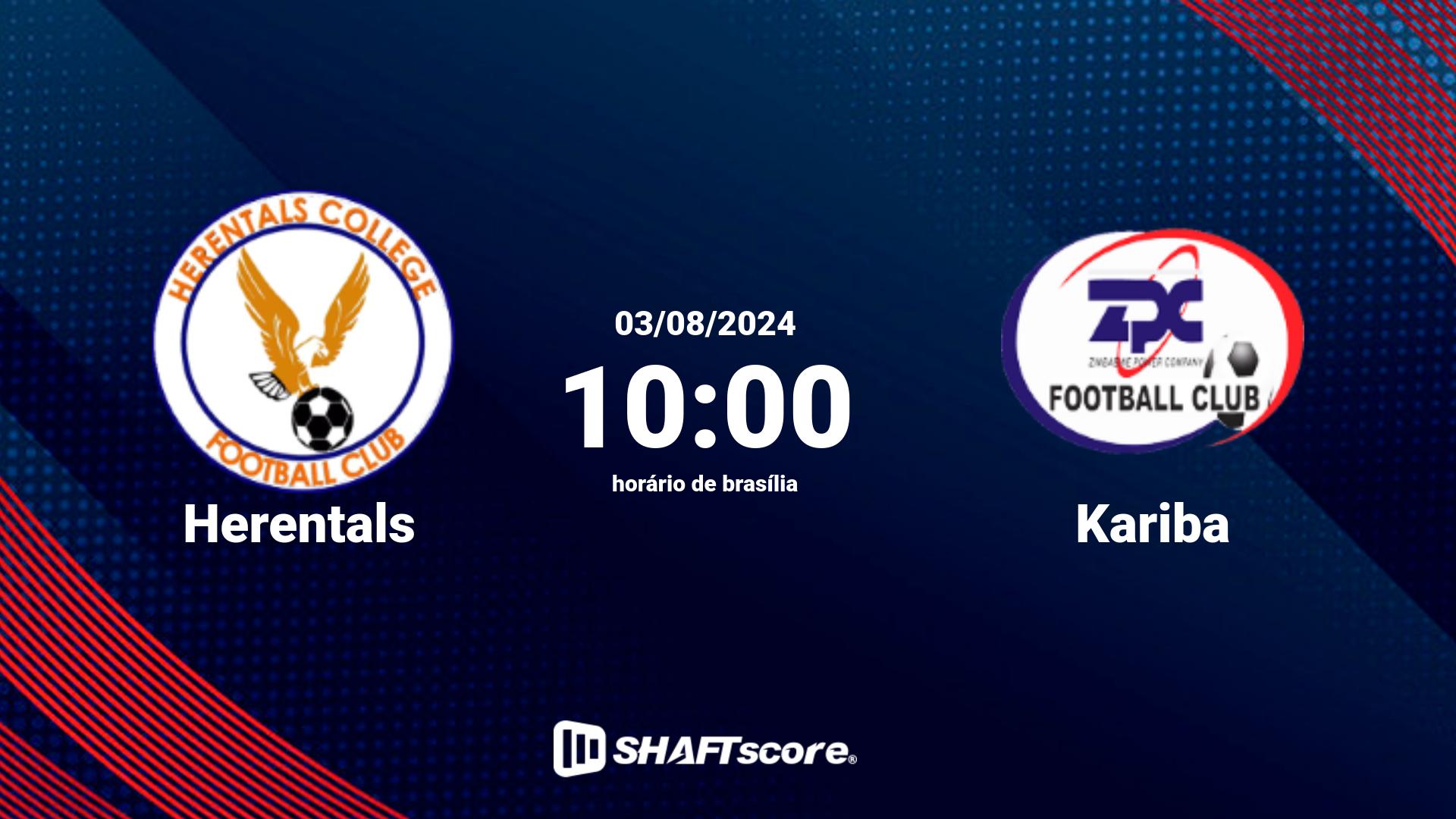 Estatísticas do jogo Herentals vs Kariba 03.08 10:00