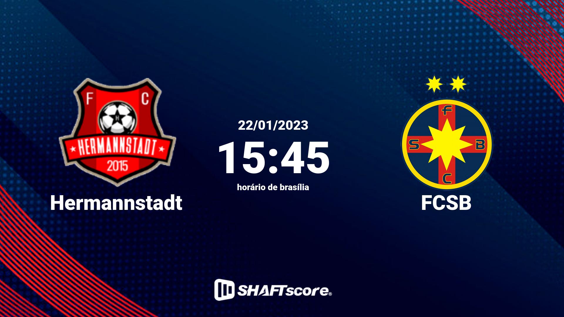 Estatísticas do jogo Hermannstadt vs FCSB 22.01 15:45