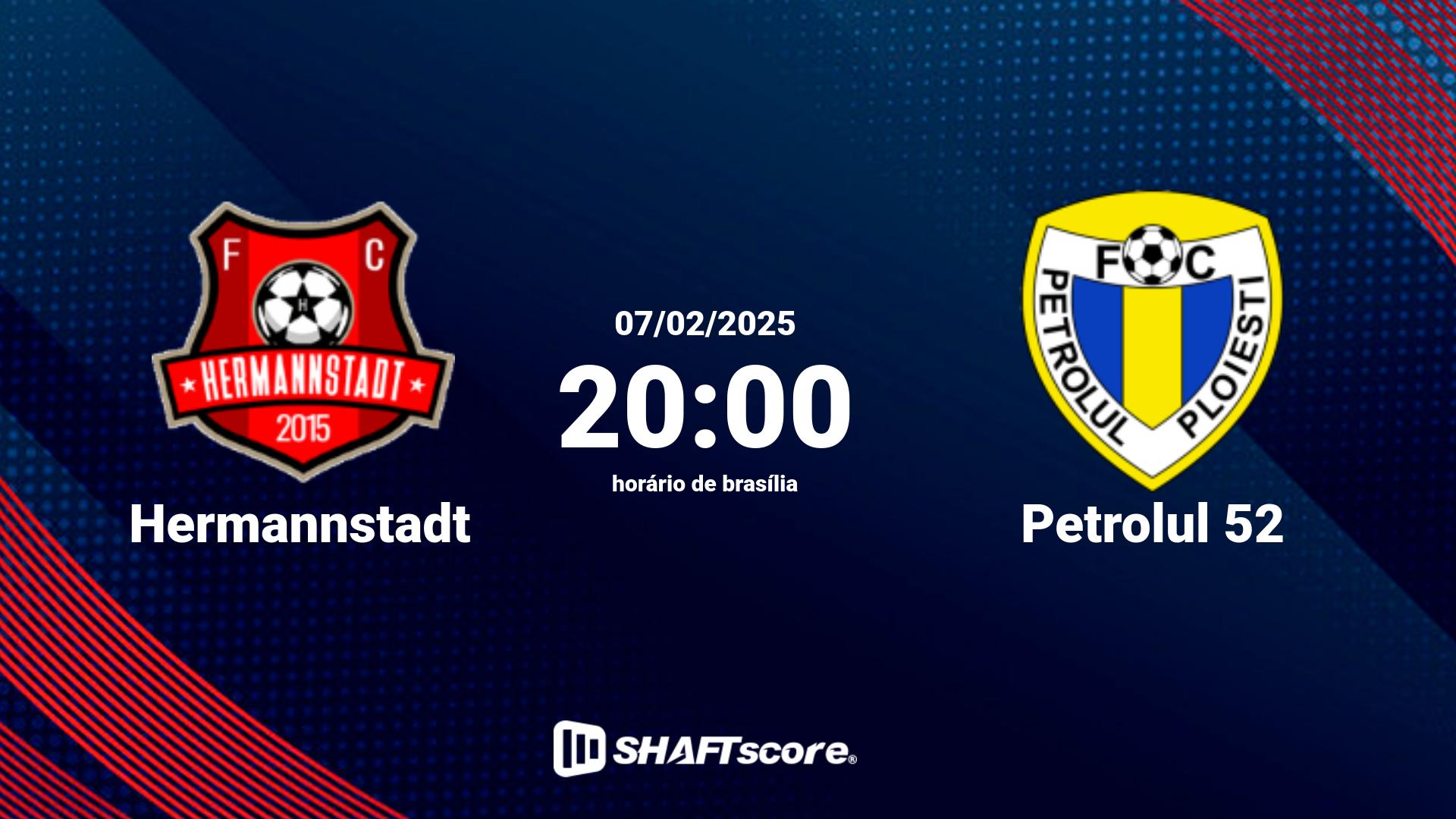 Estatísticas do jogo Hermannstadt vs Petrolul 52 07.02 20:00