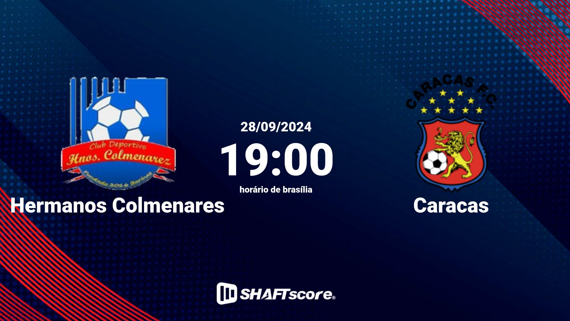 Estatísticas do jogo Hermanos Colmenares vs Caracas 28.09 20:45