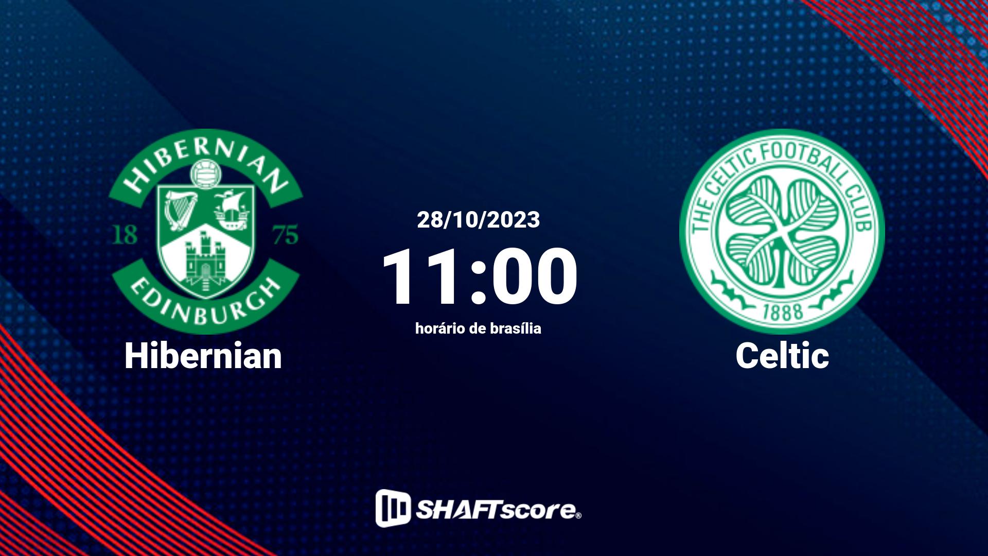 Estatísticas do jogo Hibernian vs Celtic 28.10 11:00