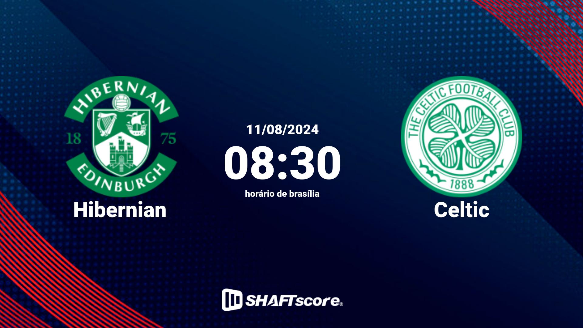 Estatísticas do jogo Hibernian vs Celtic 11.08 08:30