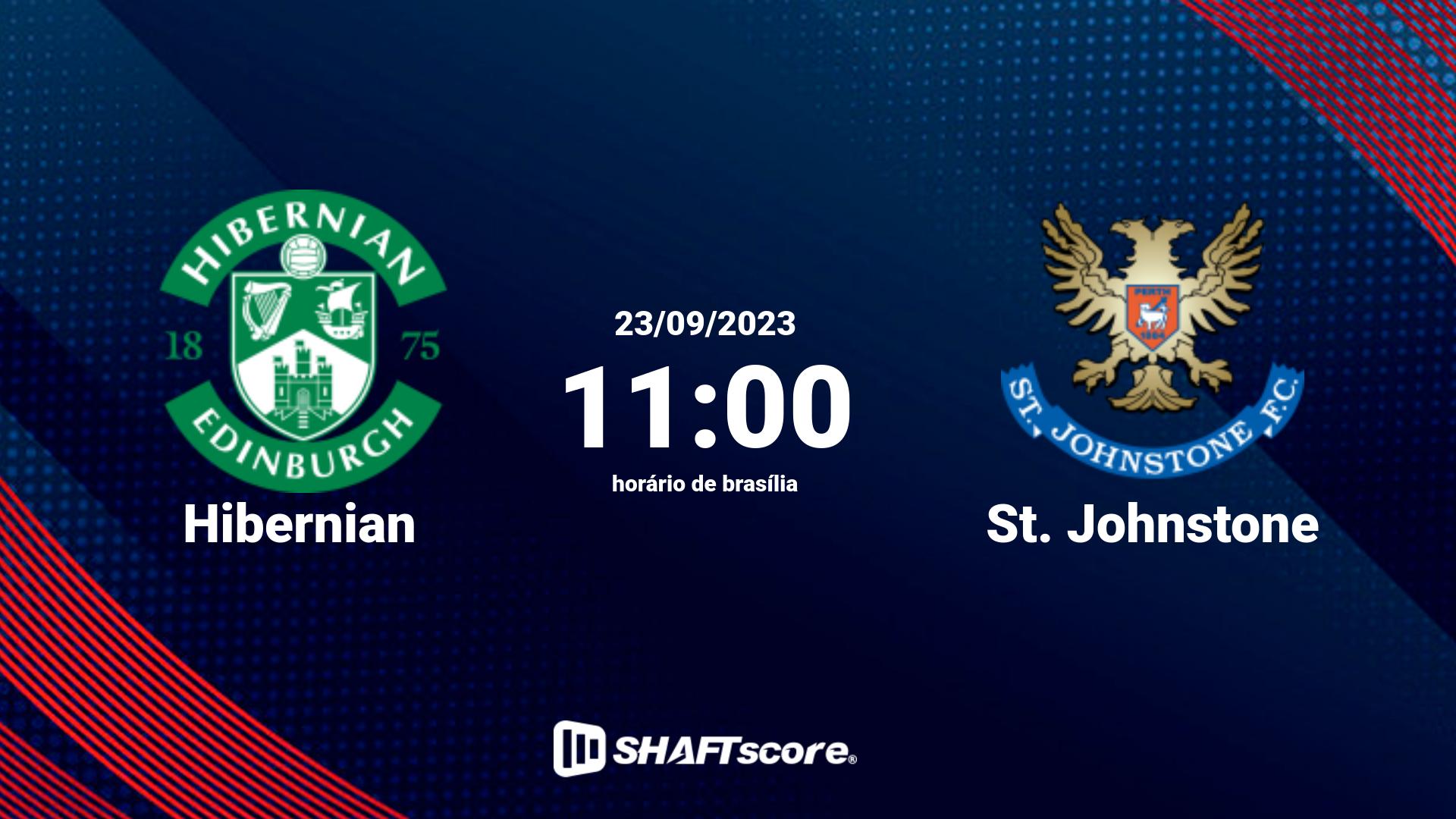 Estatísticas do jogo Hibernian vs St. Johnstone 23.09 11:00