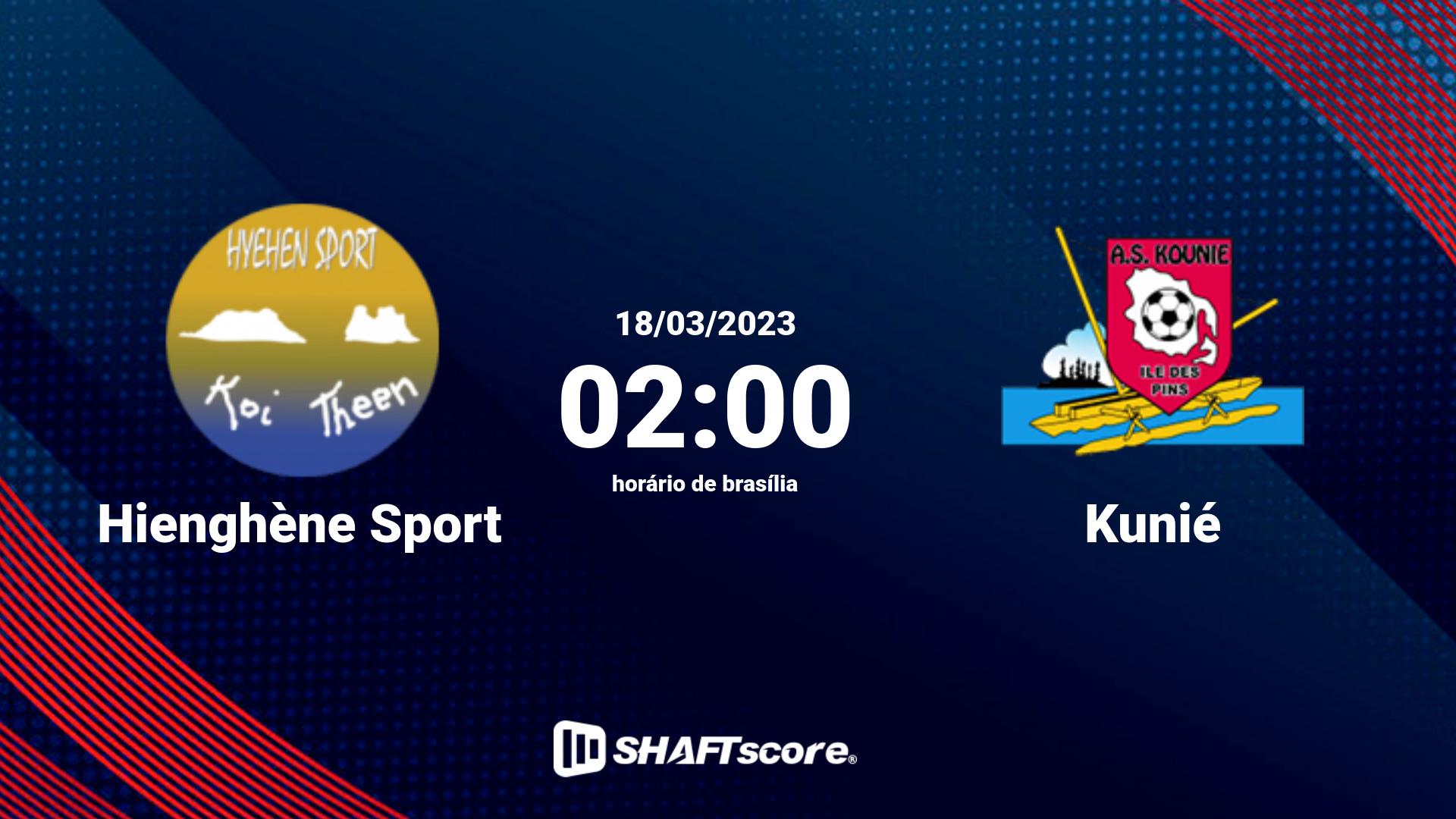Estatísticas do jogo Hienghène Sport vs Kunié 18.03 02:00