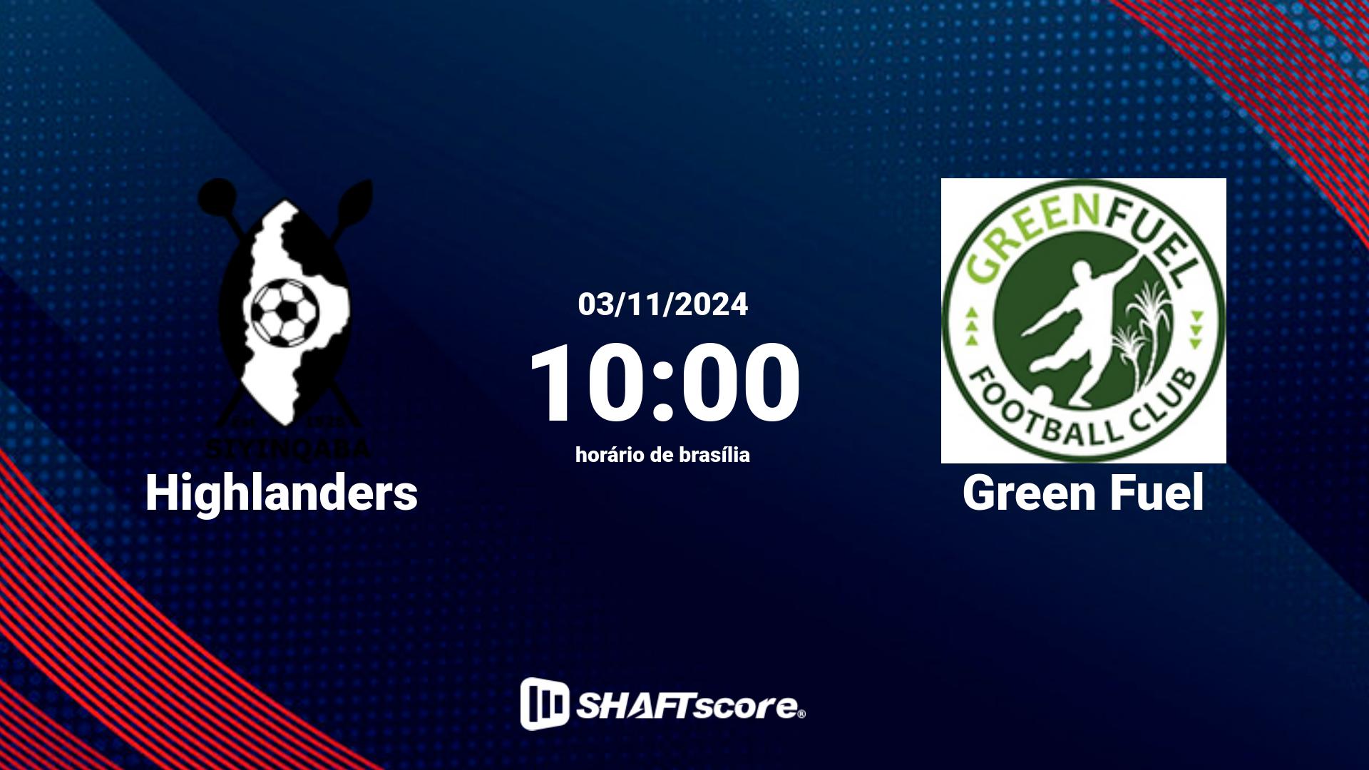 Estatísticas do jogo Highlanders vs Green Fuel 03.11 10:00