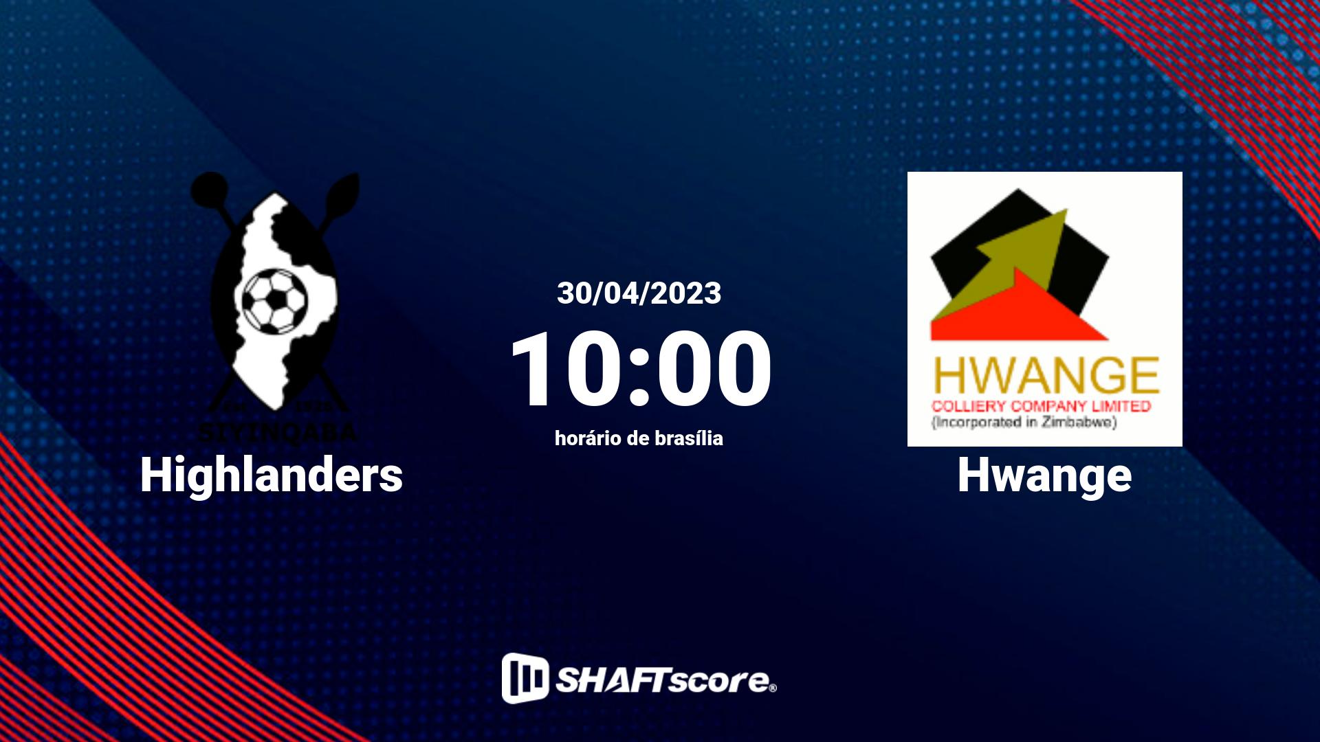 Estatísticas do jogo Highlanders vs Hwange 30.04 10:00