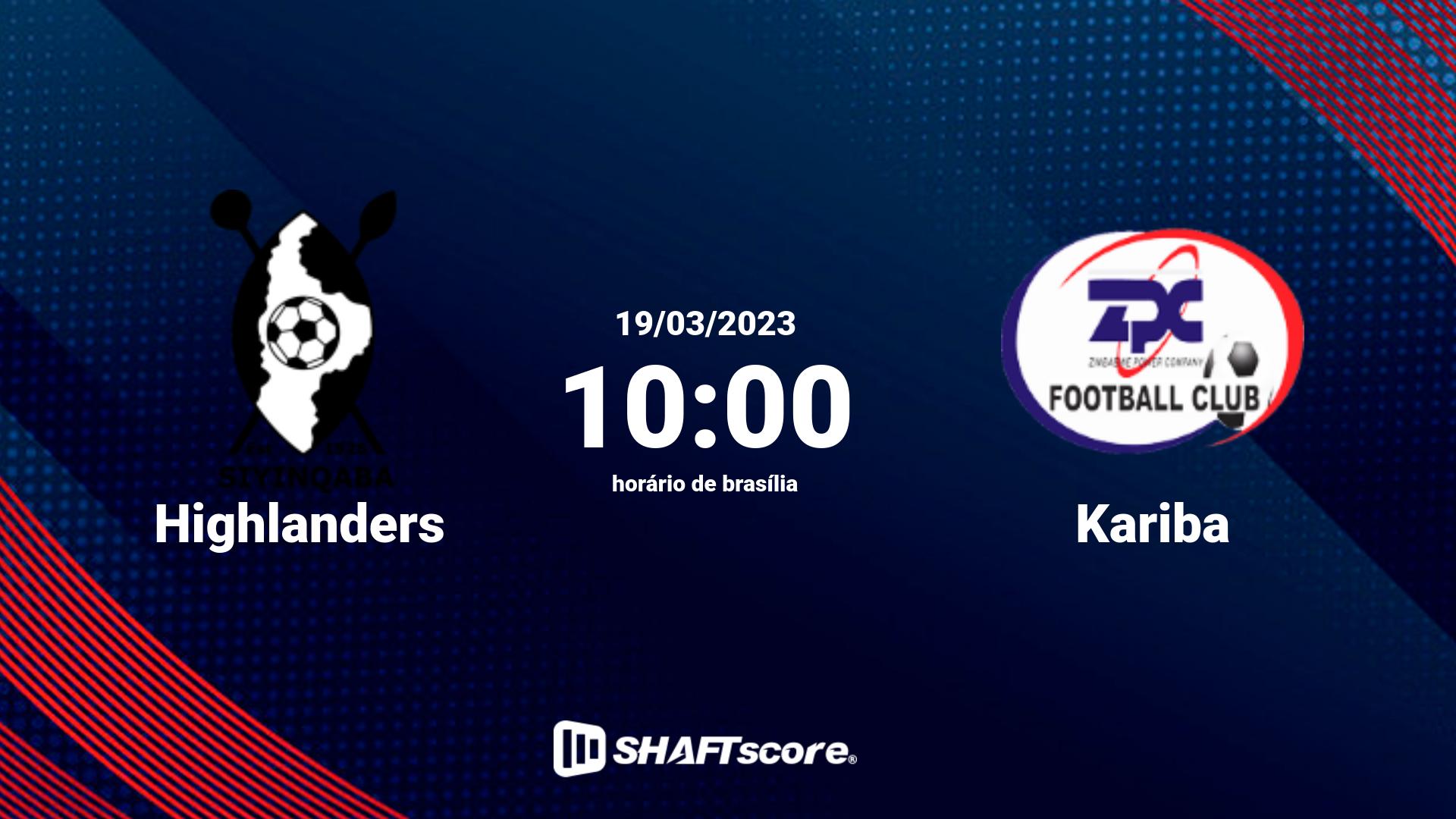 Estatísticas do jogo Highlanders vs Kariba 19.03 10:00