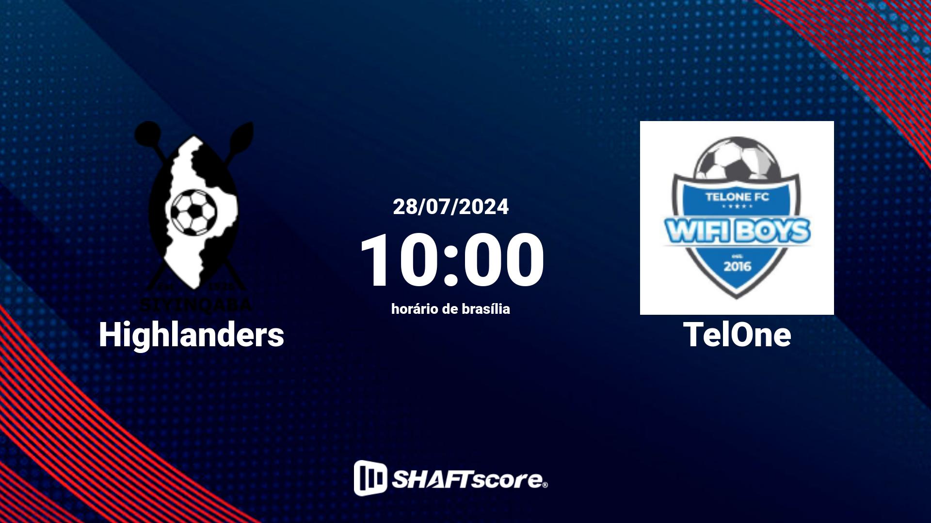 Estatísticas do jogo Highlanders vs TelOne 28.07 10:00