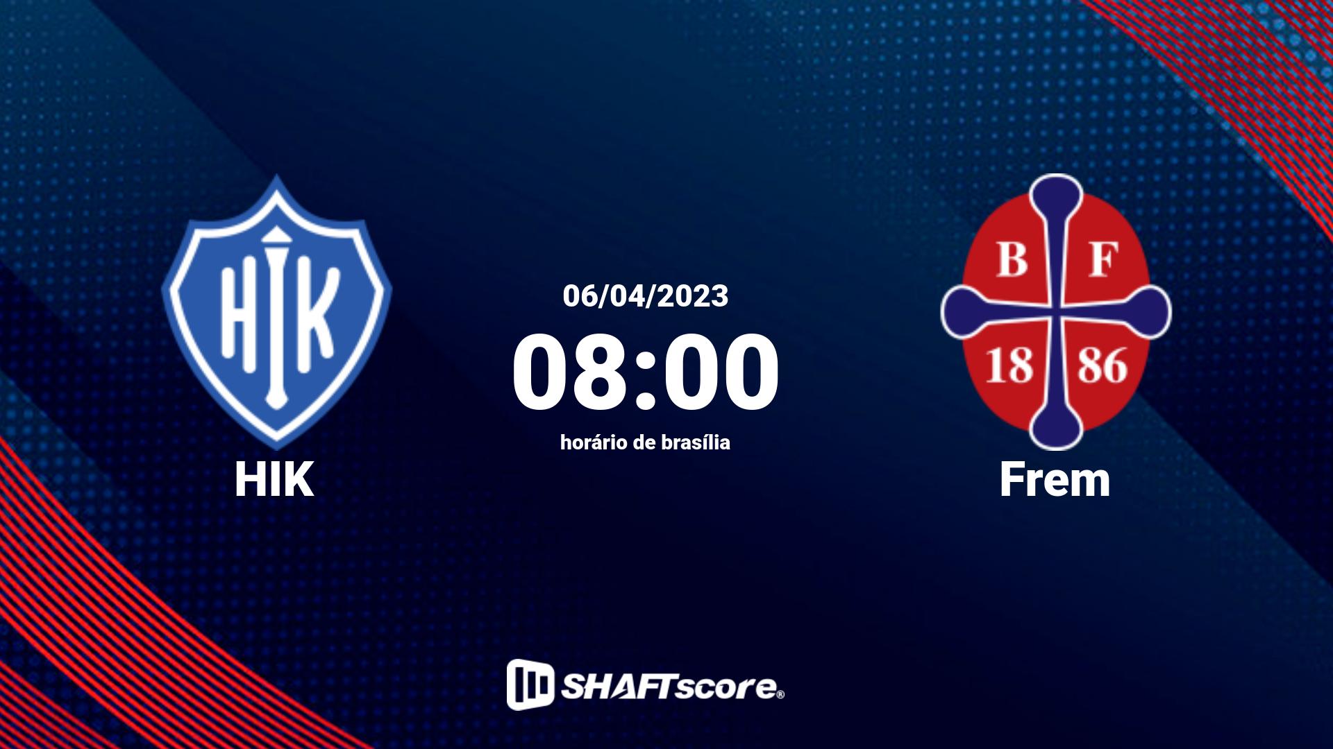 Estatísticas do jogo HIK vs Frem 06.04 08:00