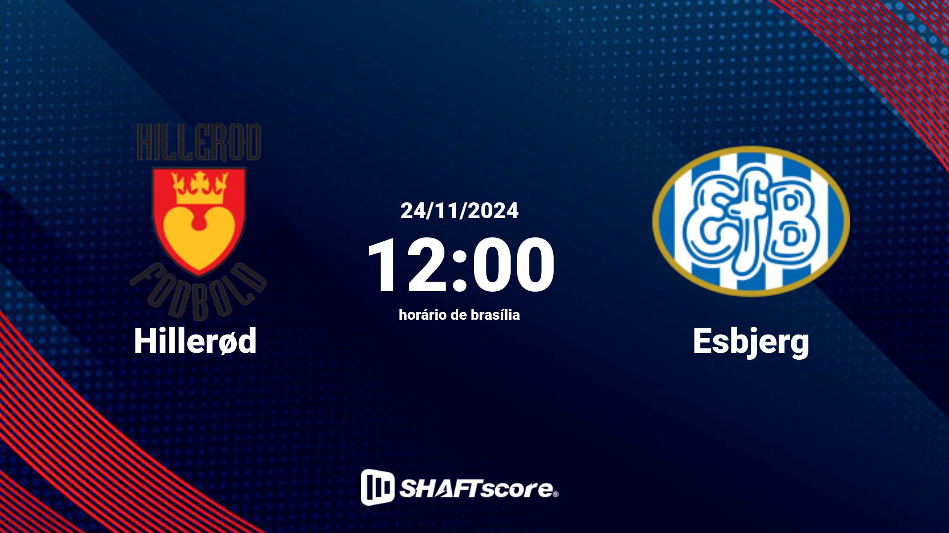 Estatísticas do jogo Hillerød vs Esbjerg 24.11 12:00