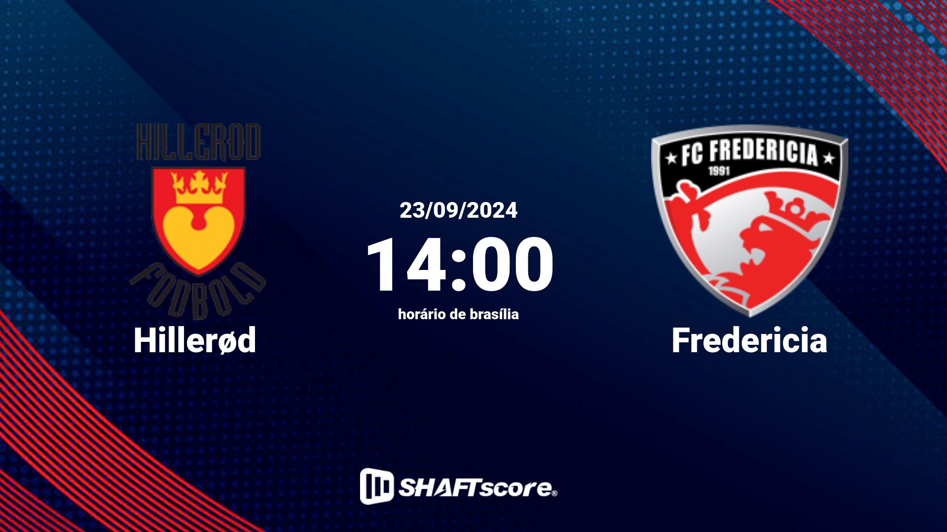 Estatísticas do jogo Hillerød vs Fredericia 23.09 14:00