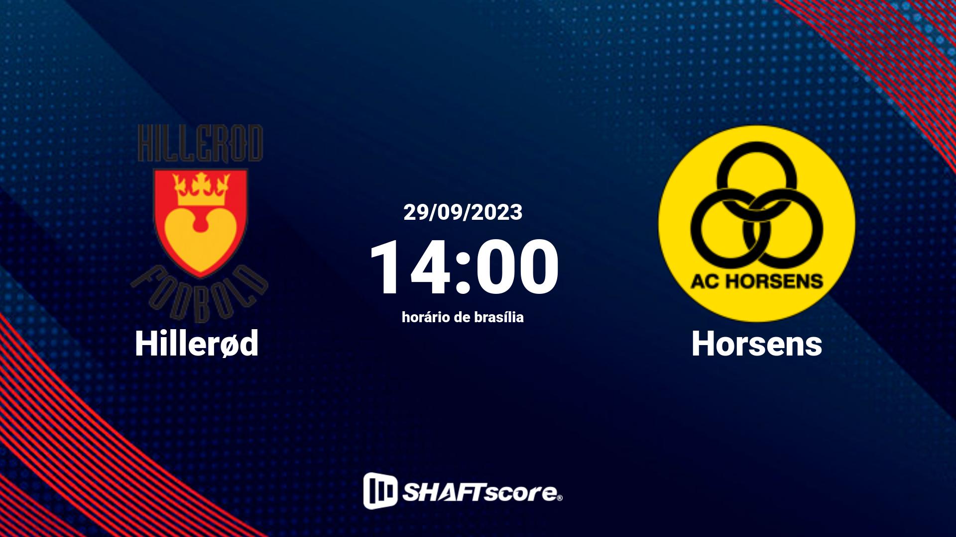 Estatísticas do jogo Hillerød vs Horsens 29.09 14:00