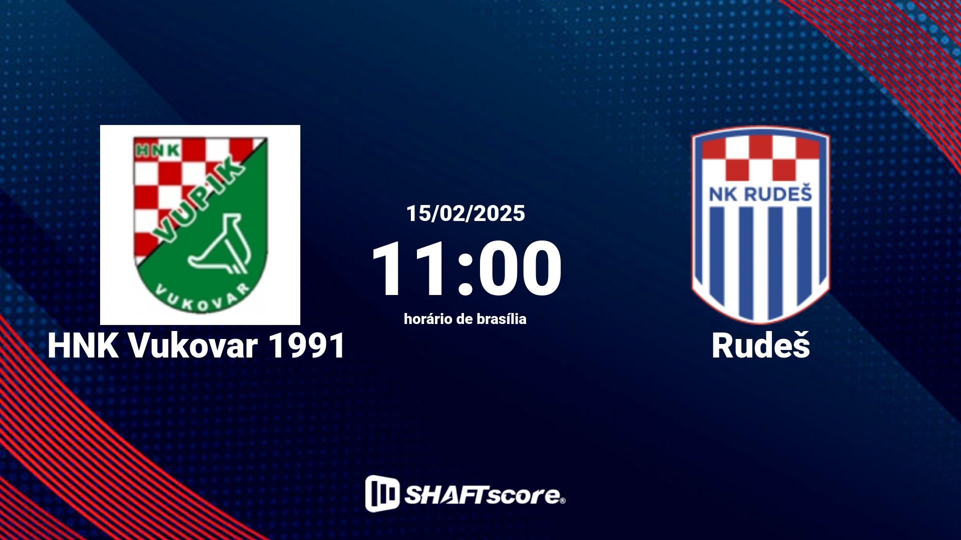 Estatísticas do jogo HNK Vukovar 1991 vs Rudeš 15.02 11:00