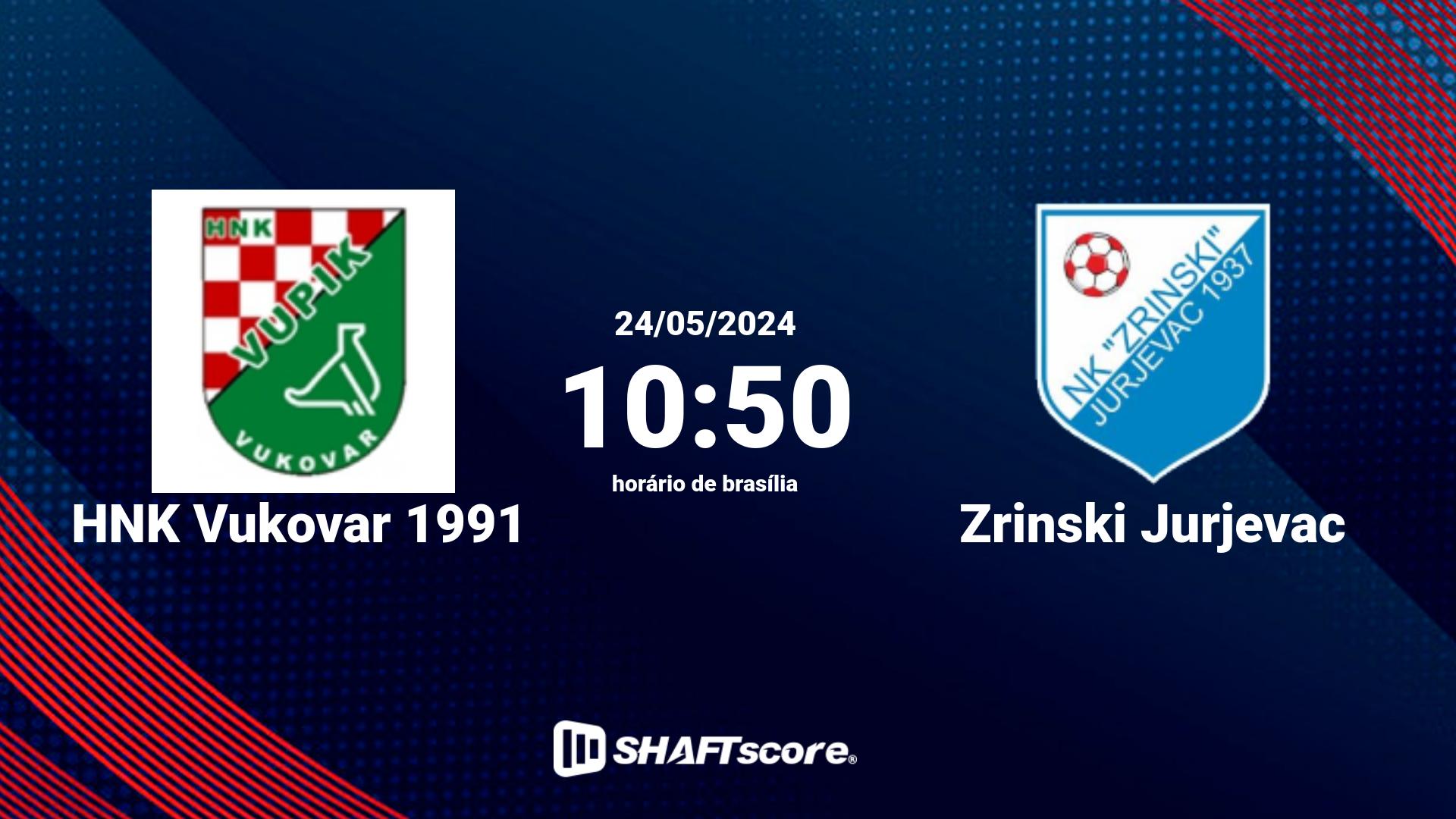 Estatísticas do jogo HNK Vukovar 1991 vs Zrinski Jurjevac 24.05 10:50