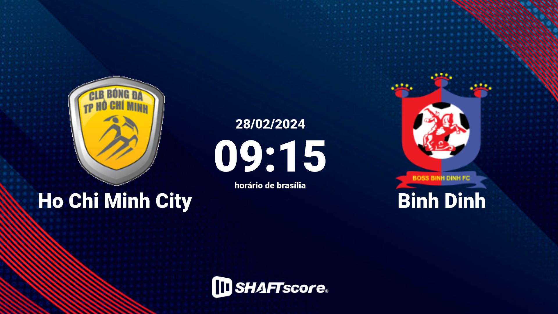 Estatísticas do jogo Ho Chi Minh City vs Binh Dinh 28.02 09:15