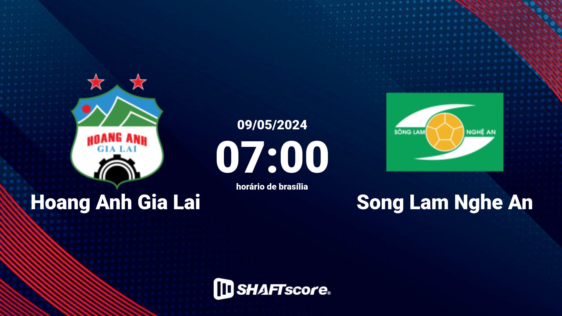 Estatísticas do jogo Hoang Anh Gia Lai vs Song Lam Nghe An 09.05 07:00