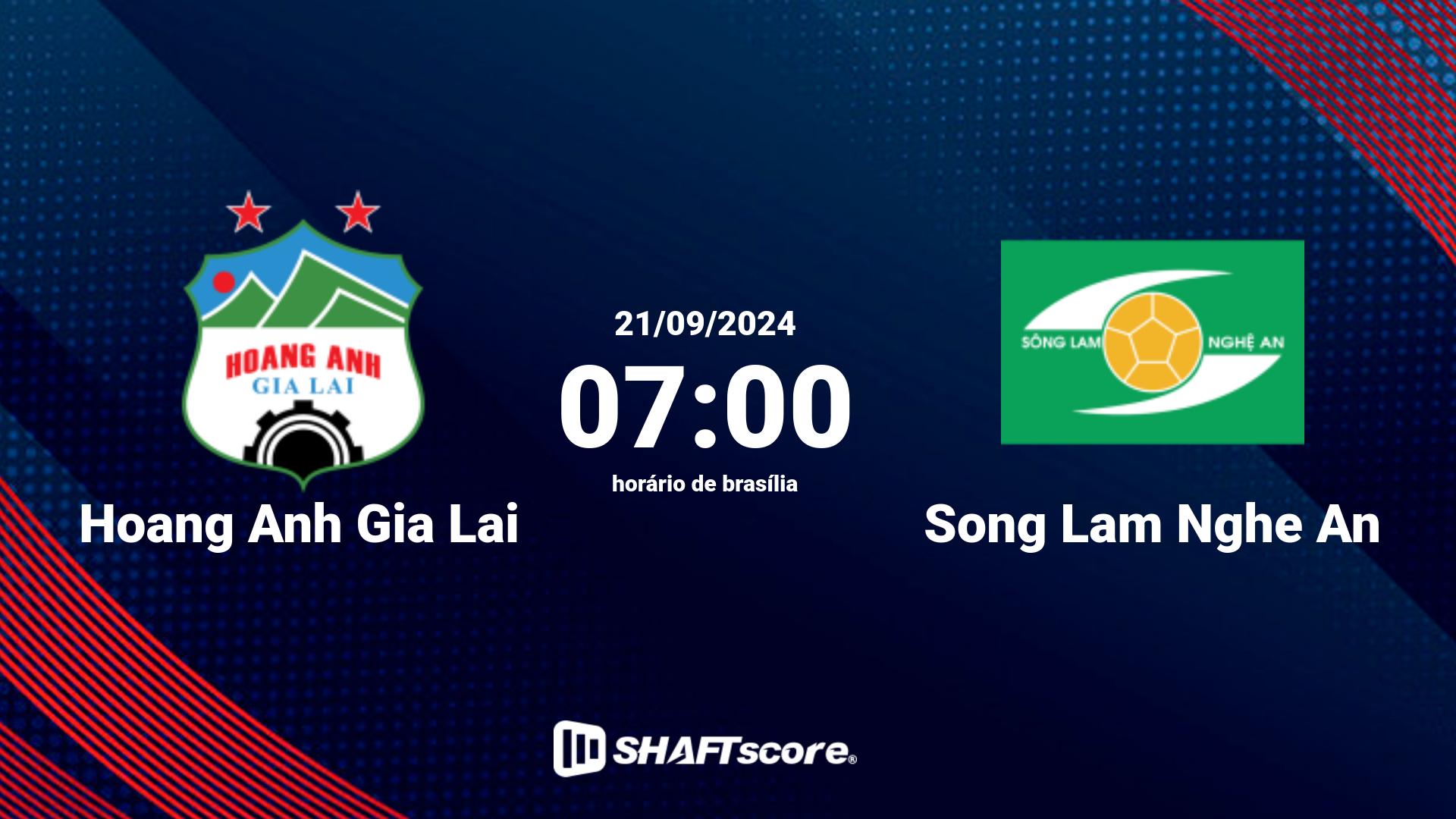 Estatísticas do jogo Hoang Anh Gia Lai vs Song Lam Nghe An 21.09 07:00