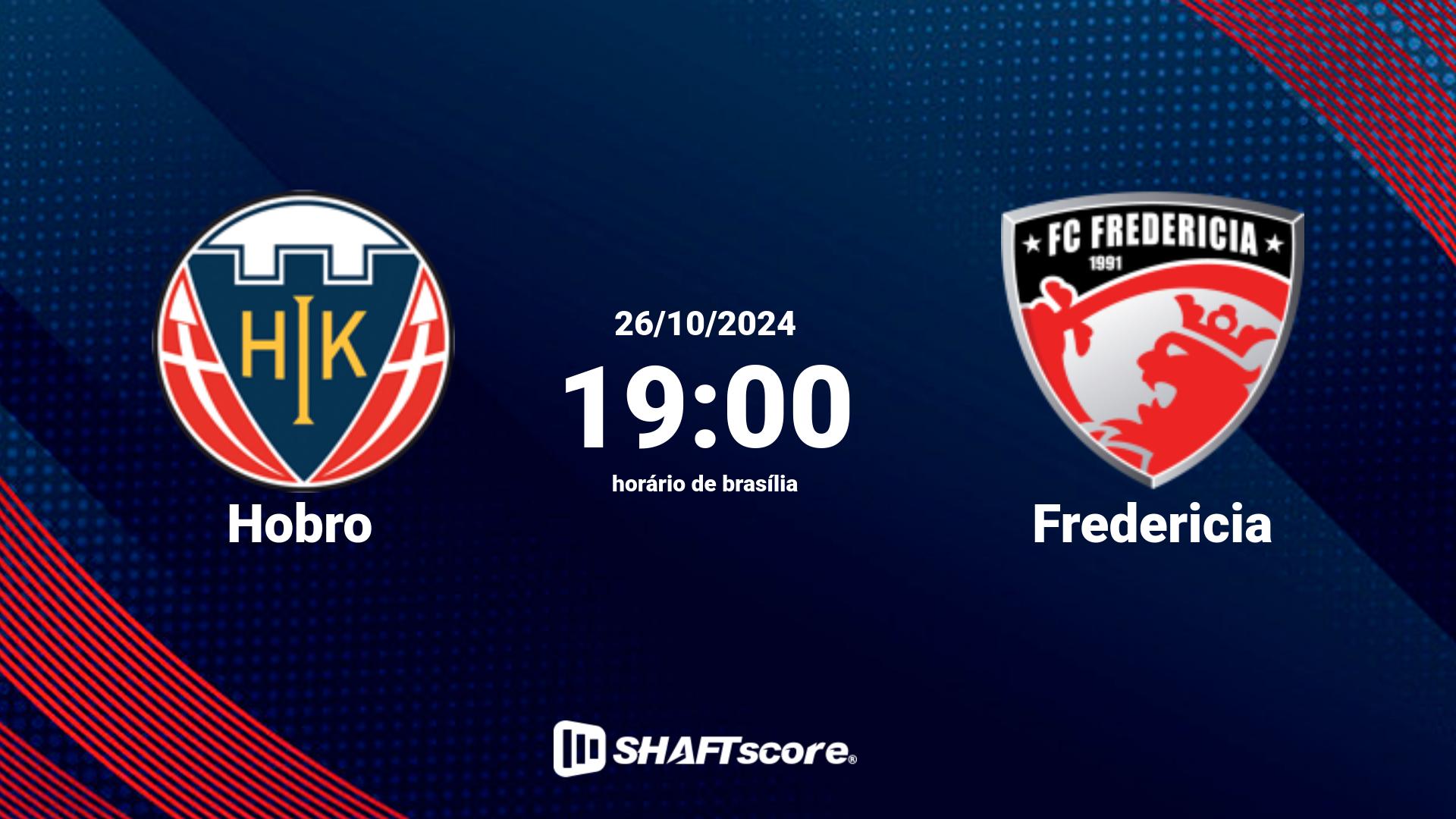 Estatísticas do jogo Hobro vs Fredericia 26.10 19:00