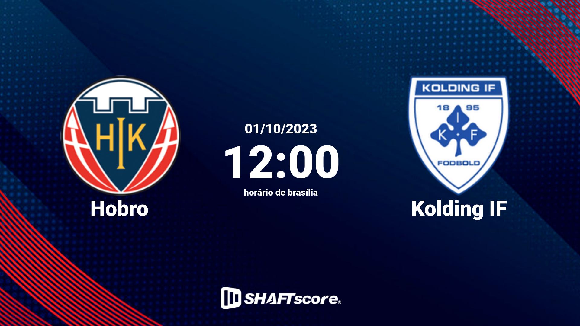 Estatísticas do jogo Hobro vs Kolding IF 01.10 12:00