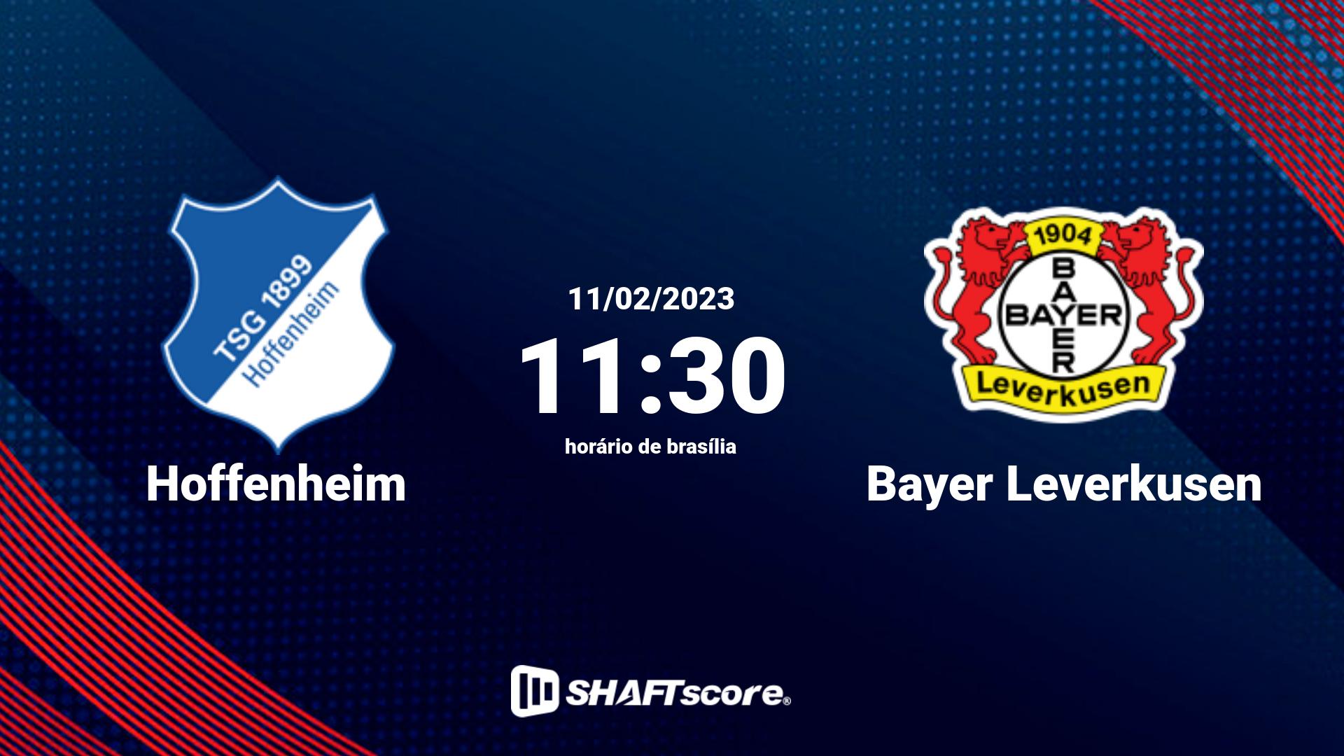 Estatísticas do jogo Hoffenheim vs Bayer Leverkusen 11.02 11:30