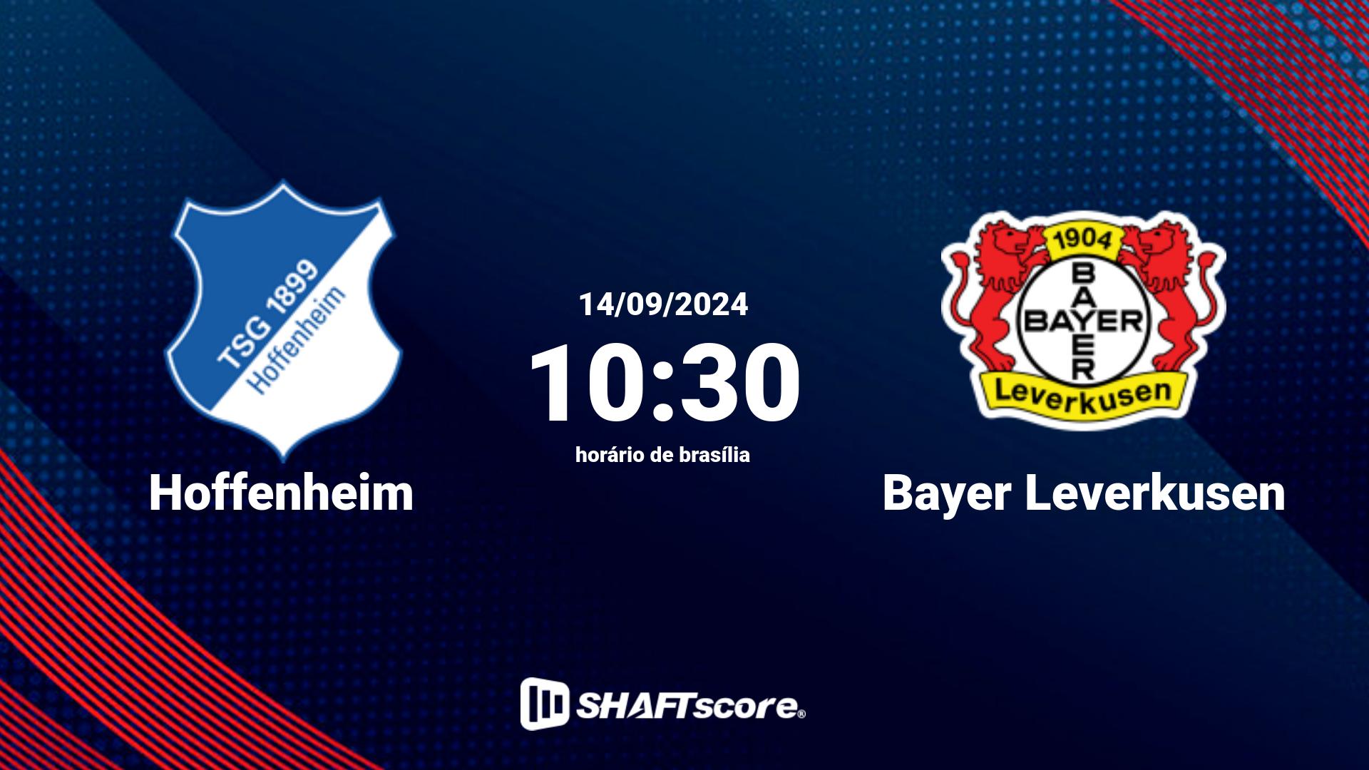 Estatísticas do jogo Hoffenheim vs Bayer Leverkusen 14.09 10:30