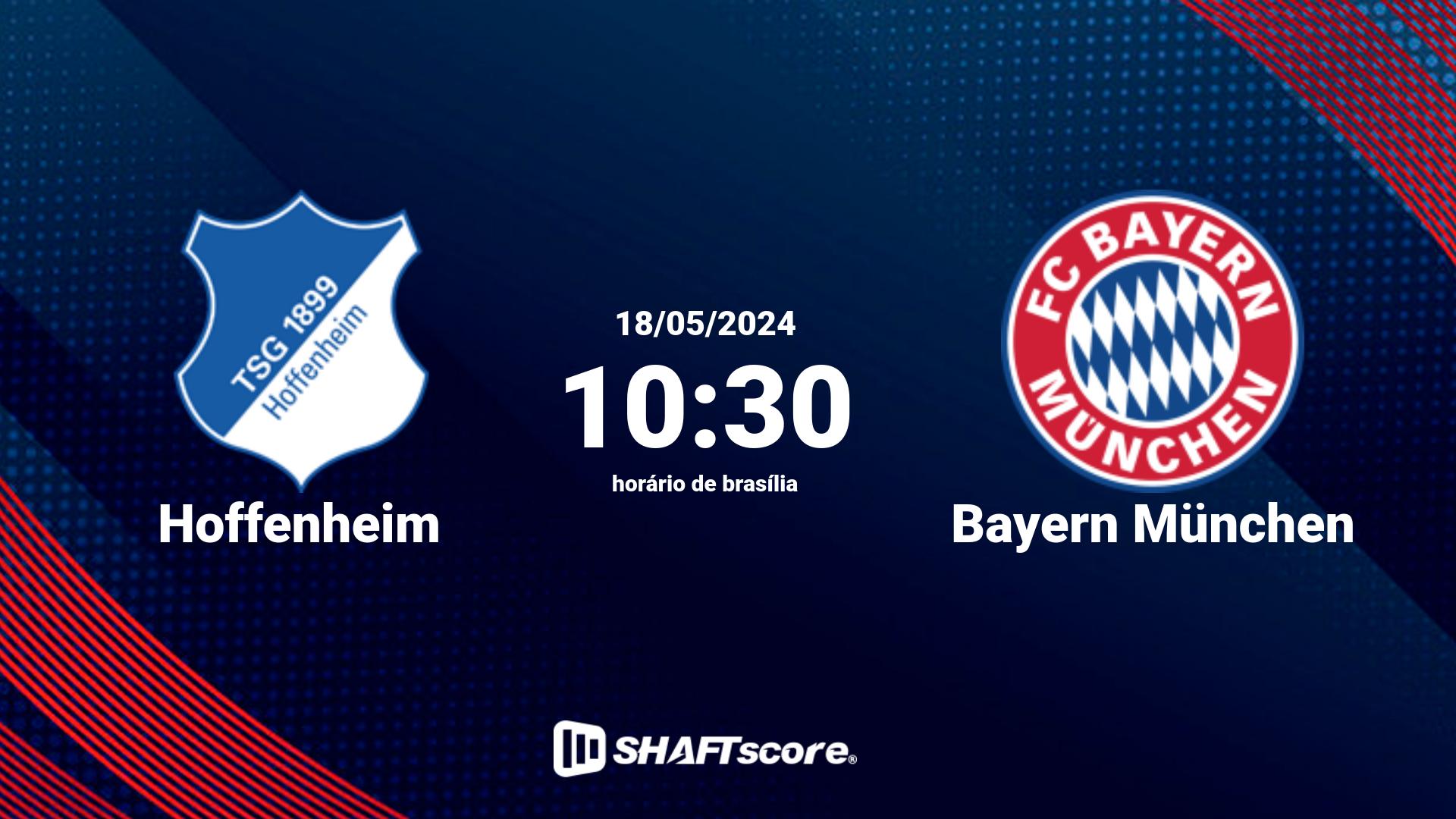 Estatísticas do jogo Hoffenheim vs Bayern München 18.05 10:30