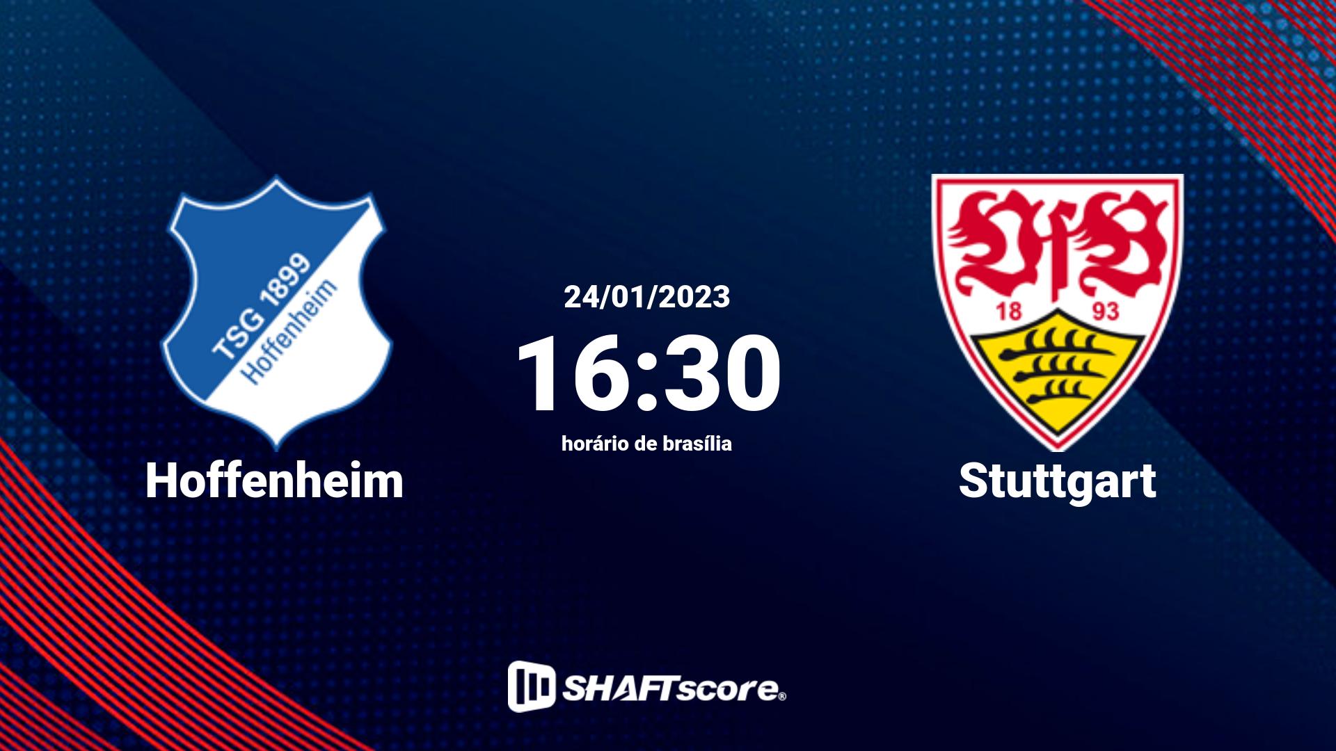 Estatísticas do jogo Hoffenheim vs Stuttgart 24.01 16:30