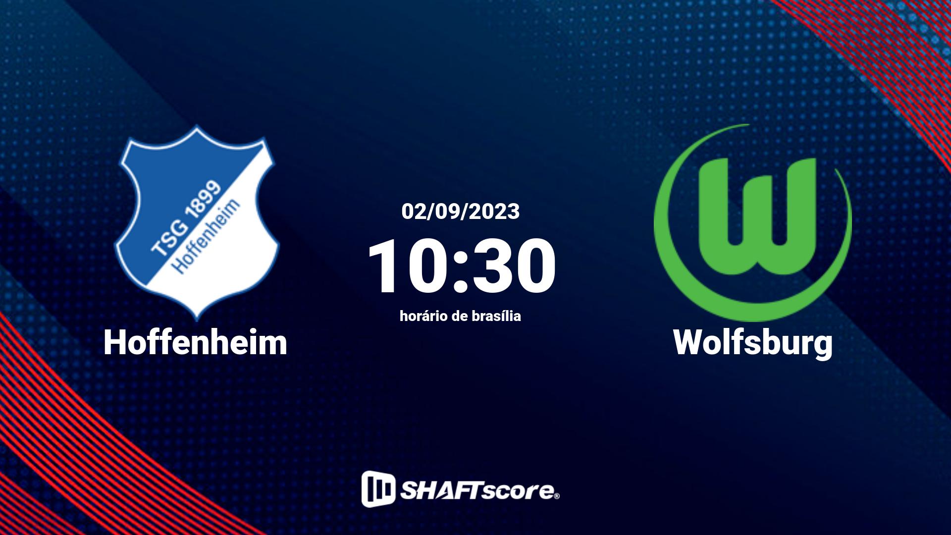 Estatísticas do jogo Hoffenheim vs Wolfsburg 02.09 10:30