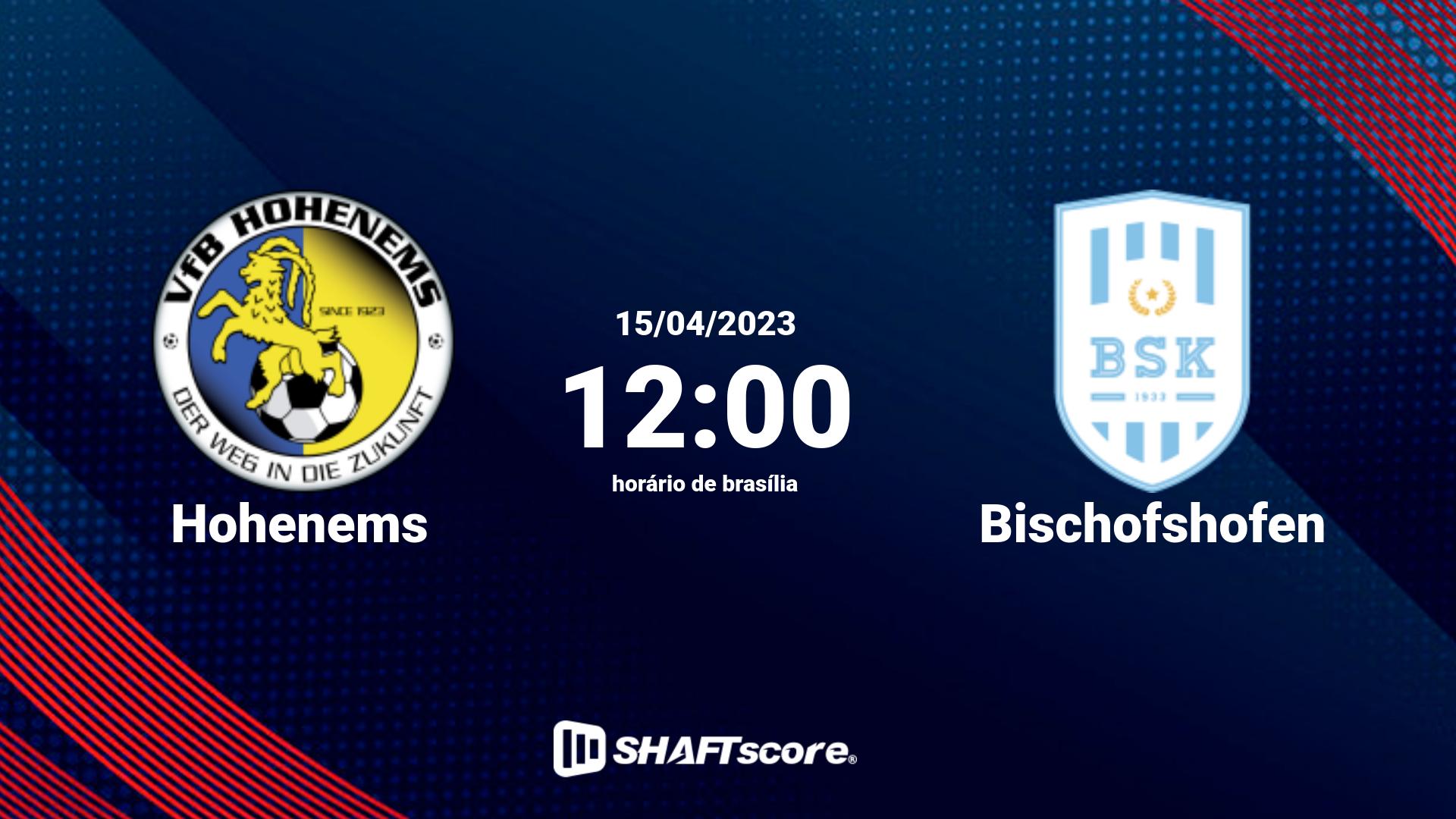 Estatísticas do jogo Hohenems vs Bischofshofen 15.04 12:00