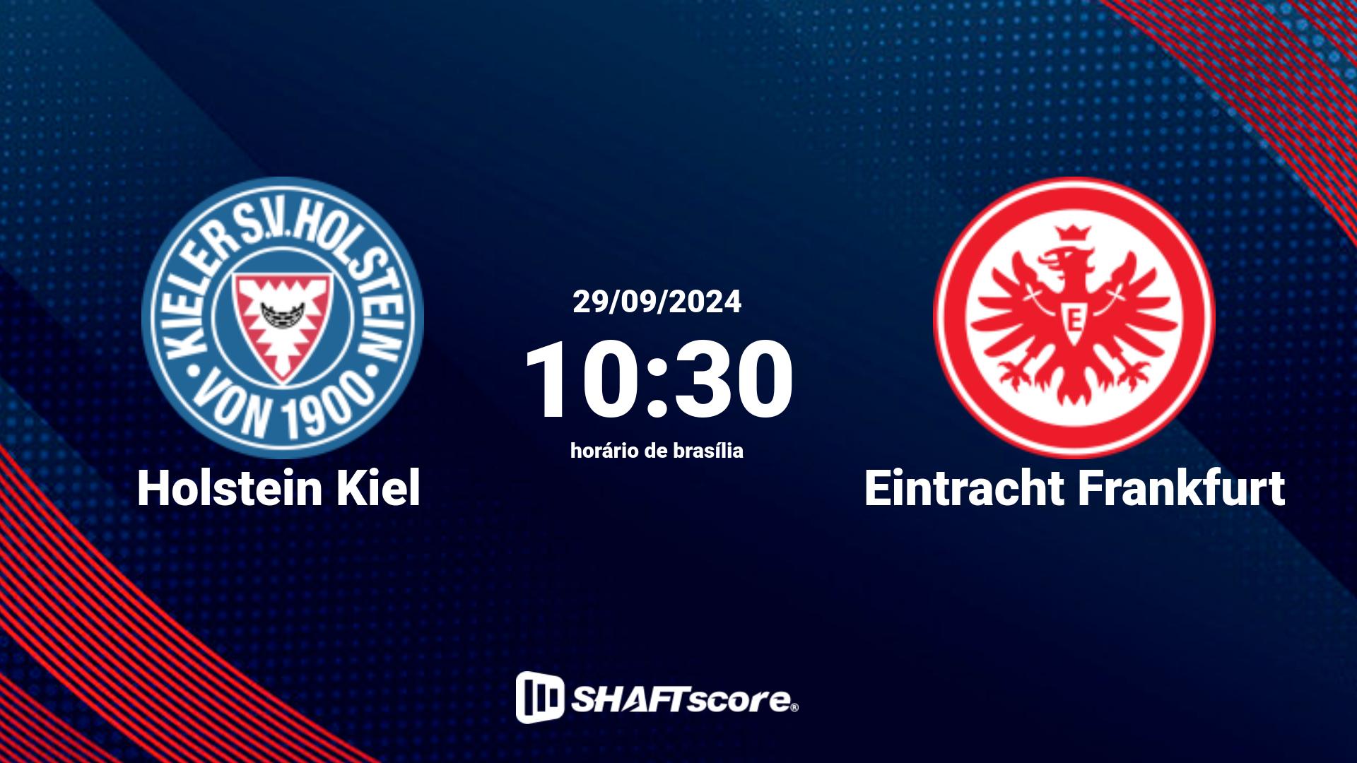 Estatísticas do jogo Holstein Kiel vs Eintracht Frankfurt 29.09 10:30